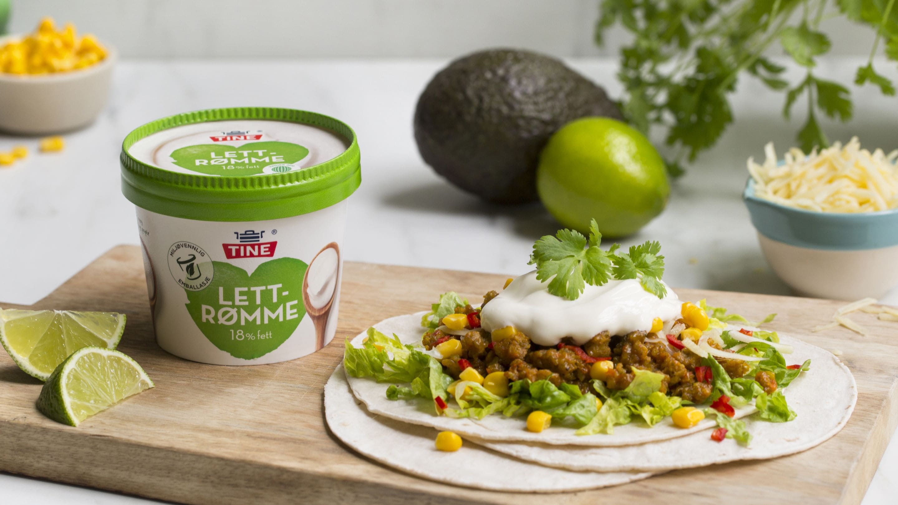 Vegetartaco med guacamole