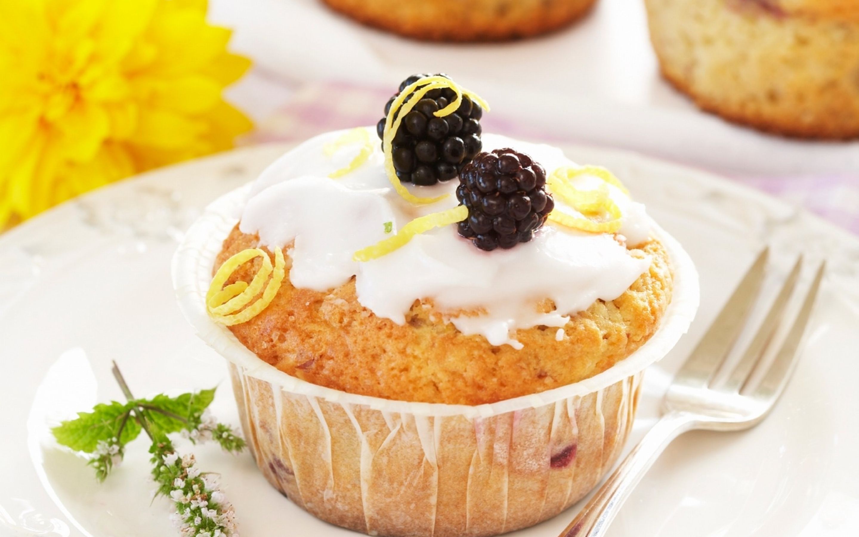 Bjørnebærmuffins