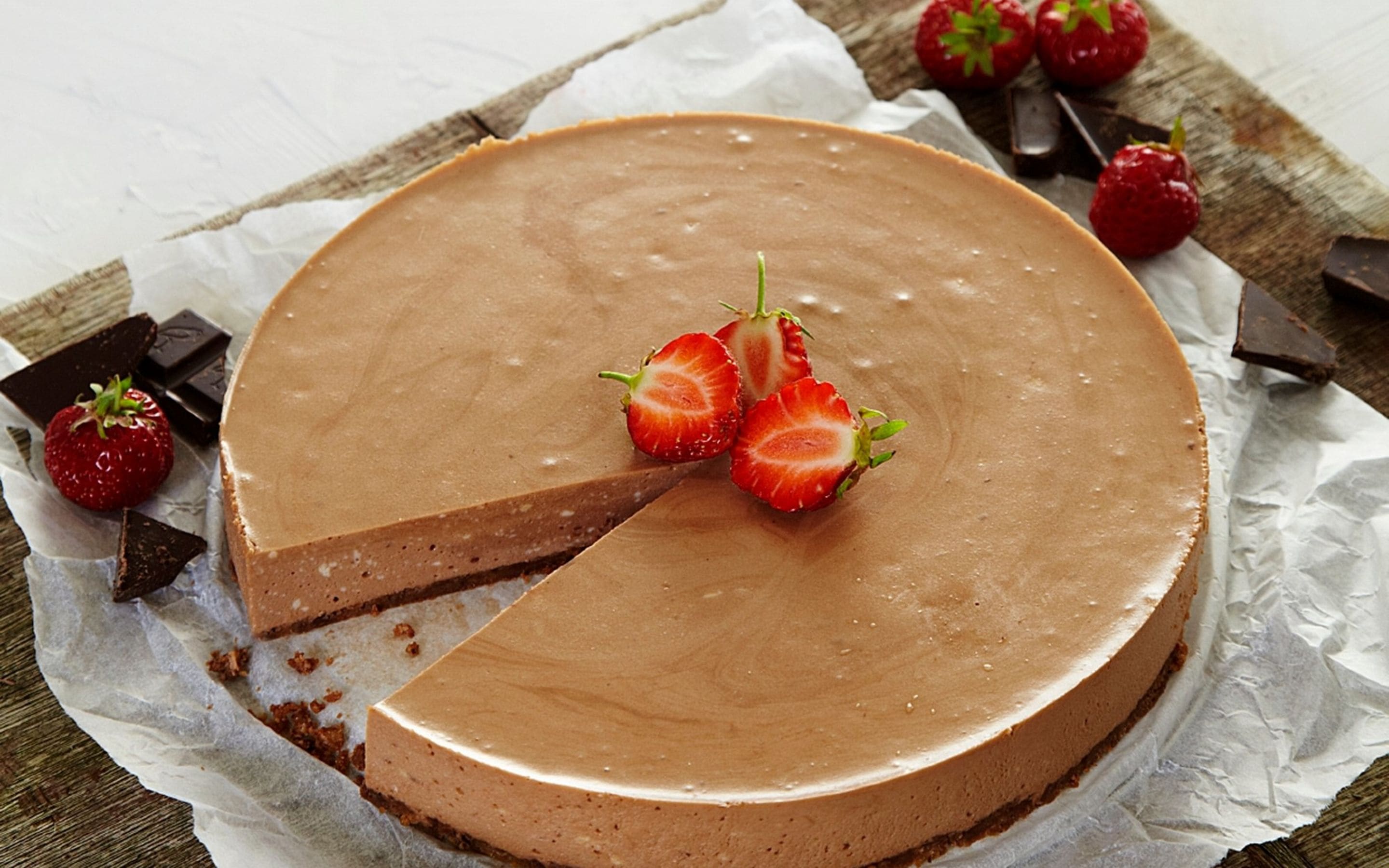 Ostekake med melkesjokolade
