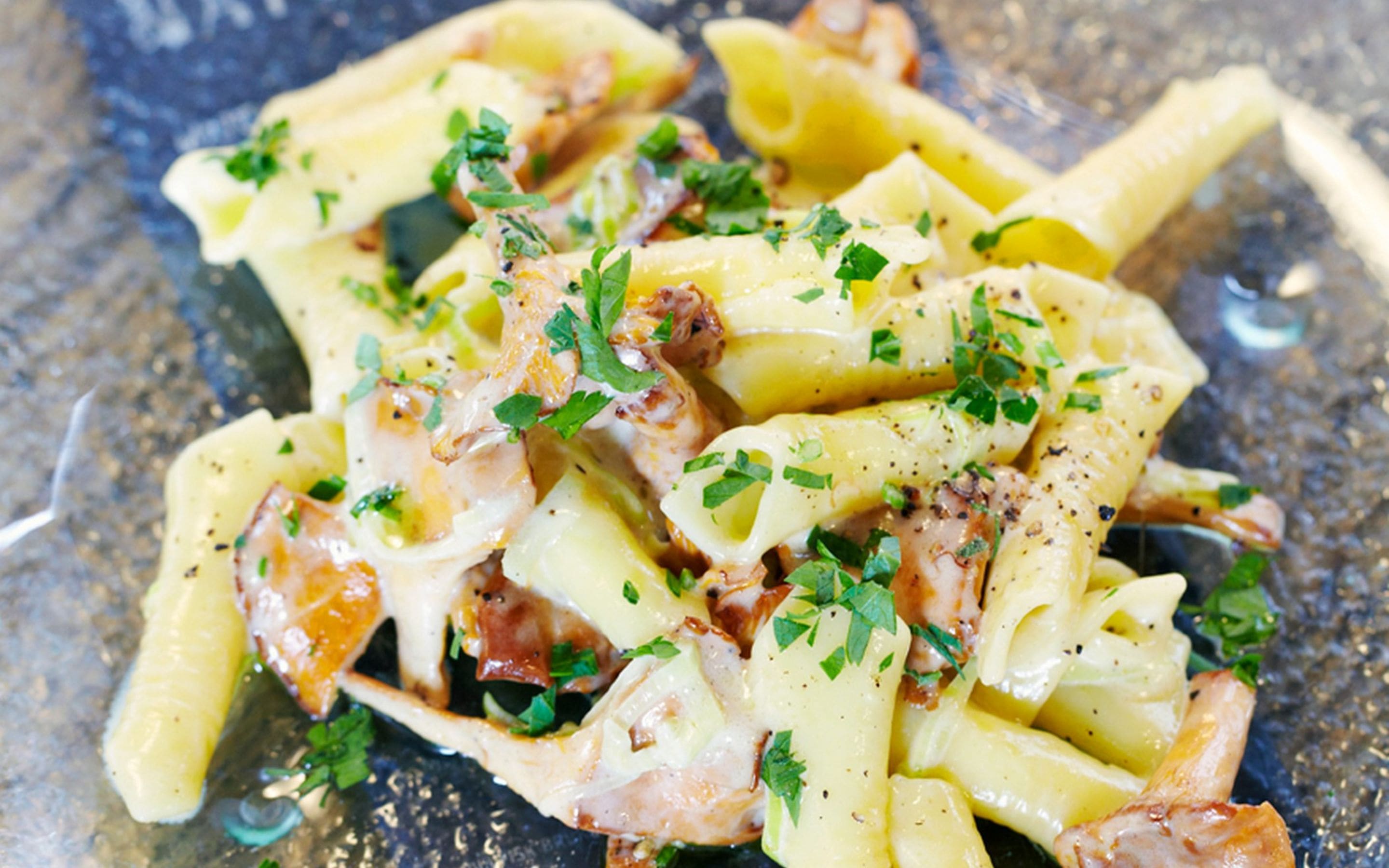 Garganelli med kantareller