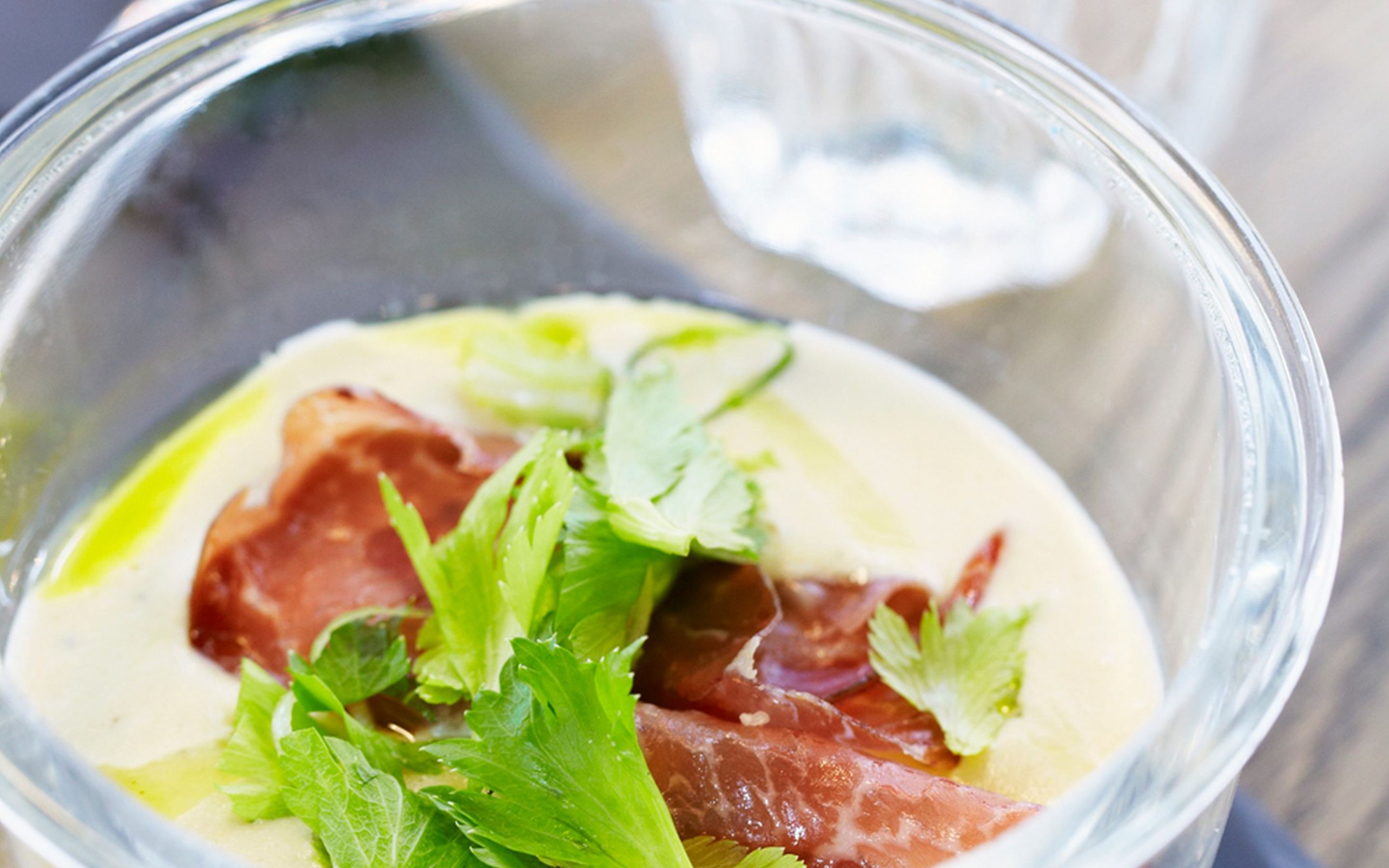 Ajo Bianco med Coppa skinke