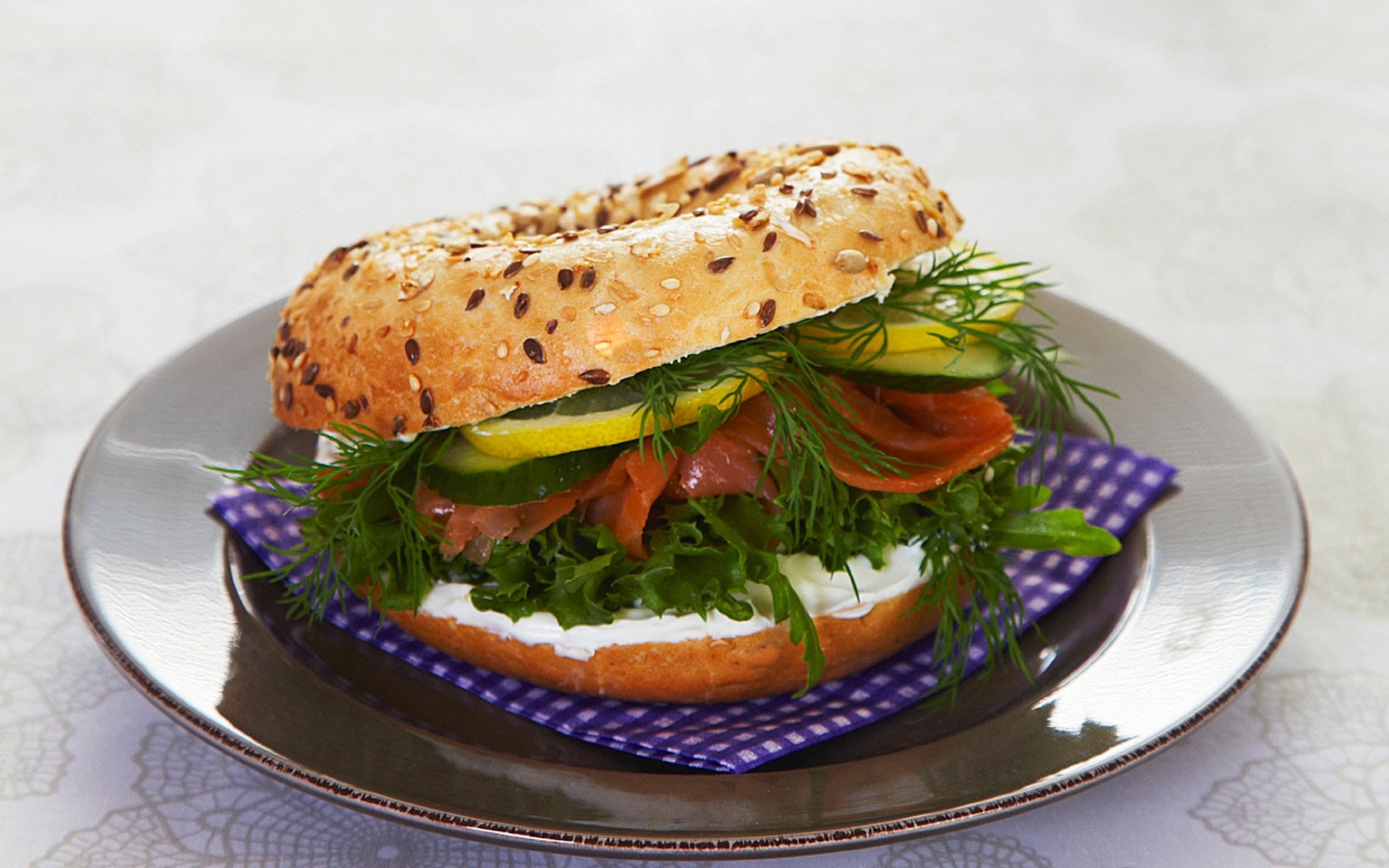 Ostefylt bagel