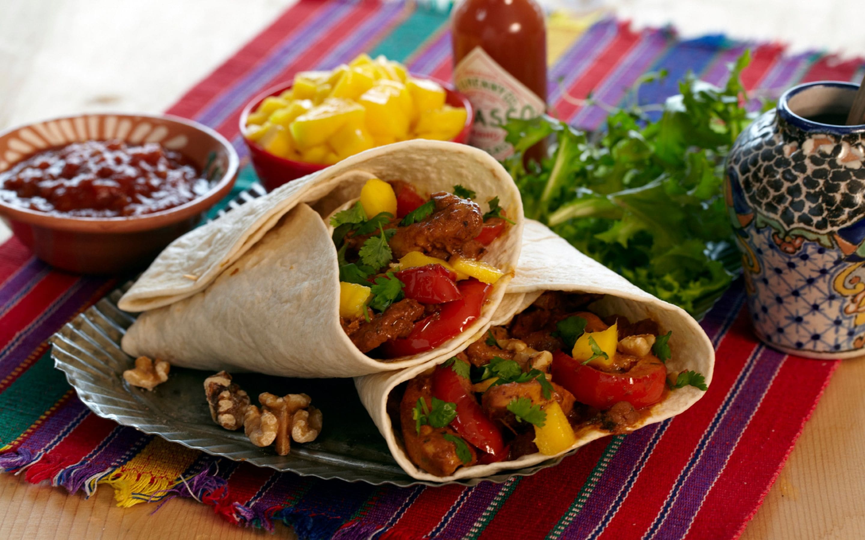 Kyllingfajitas med chevre
