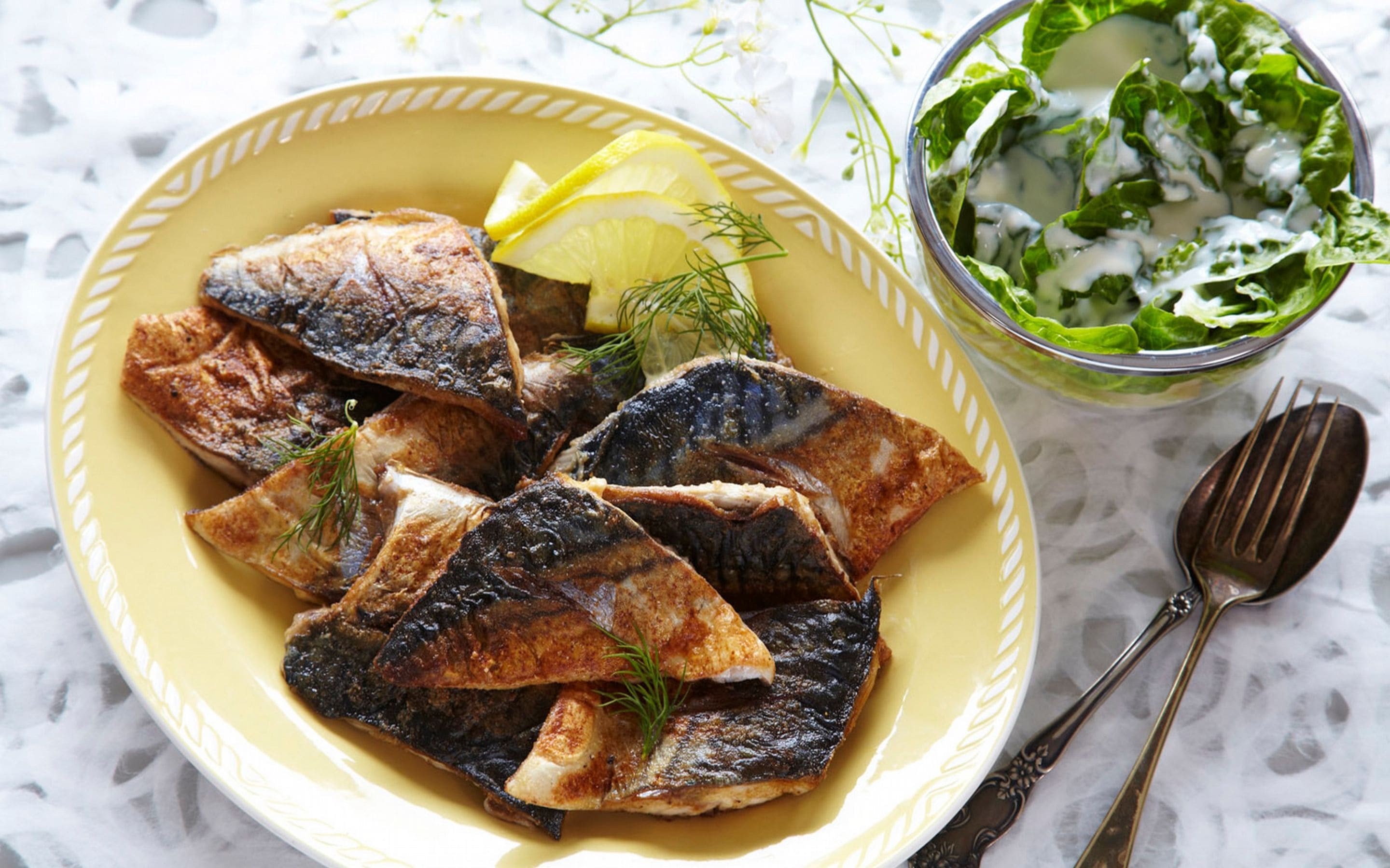 Stekt makrell med sommersalat