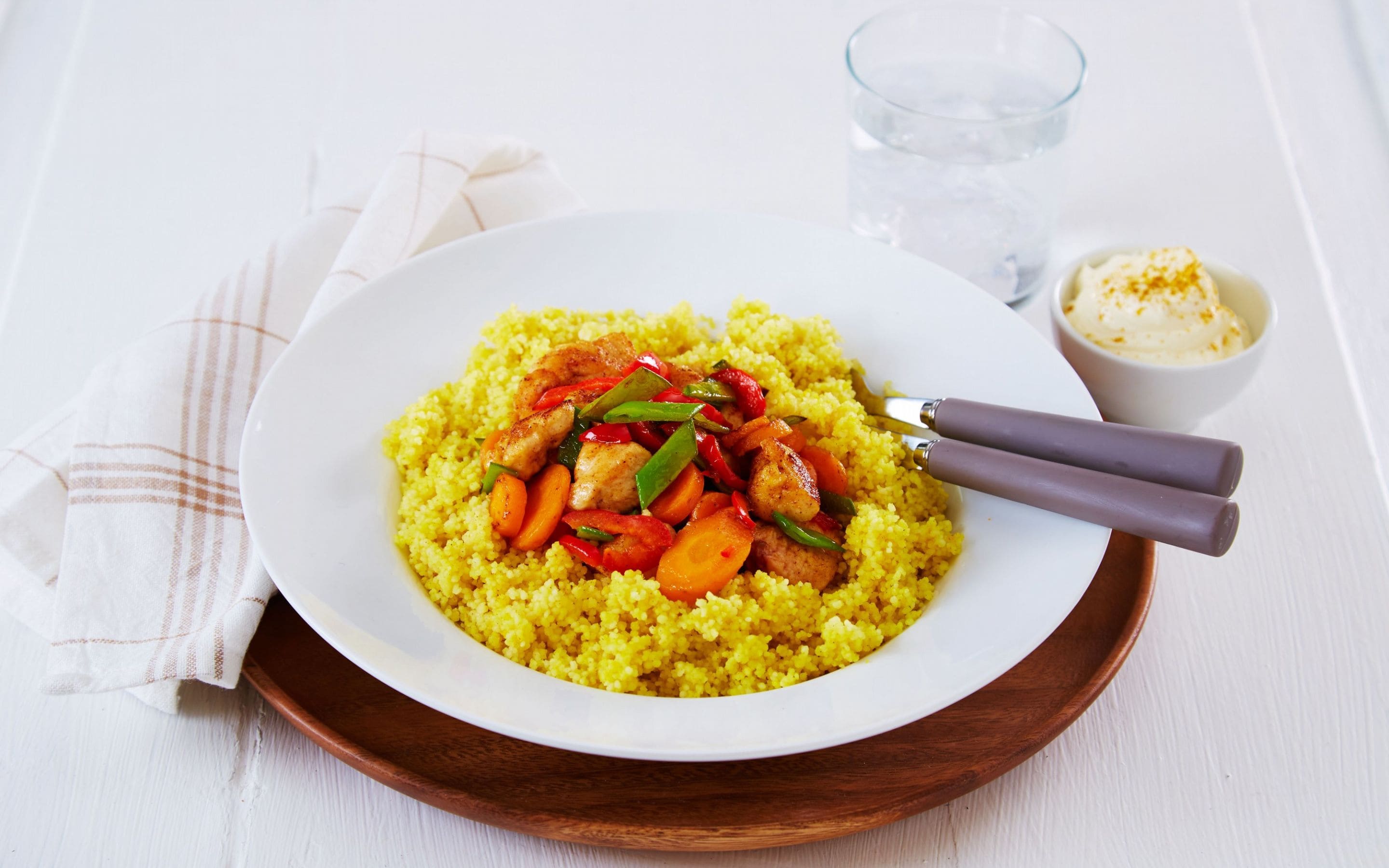 Sprø kylling med couscous