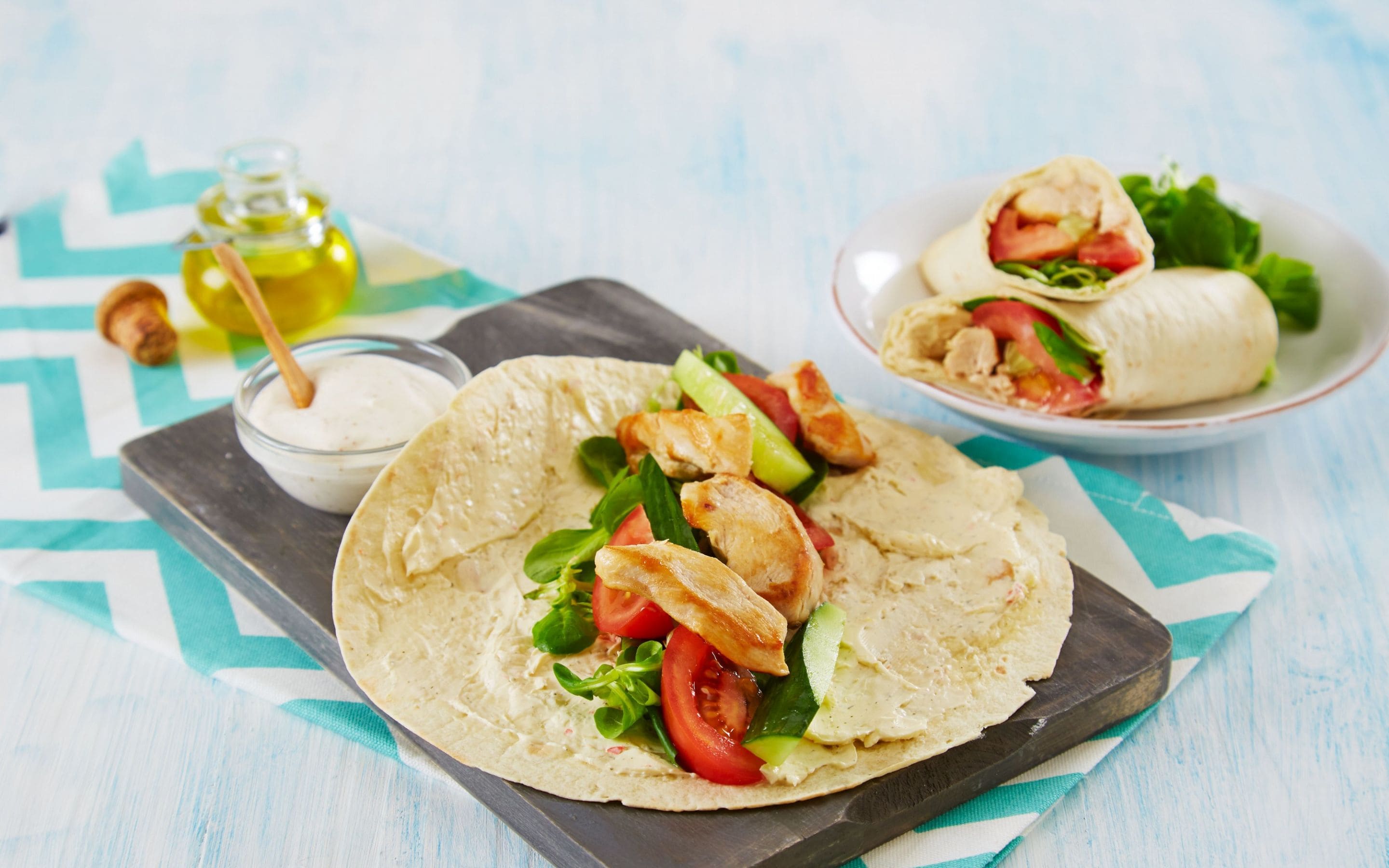 Wrap med krydret kylling