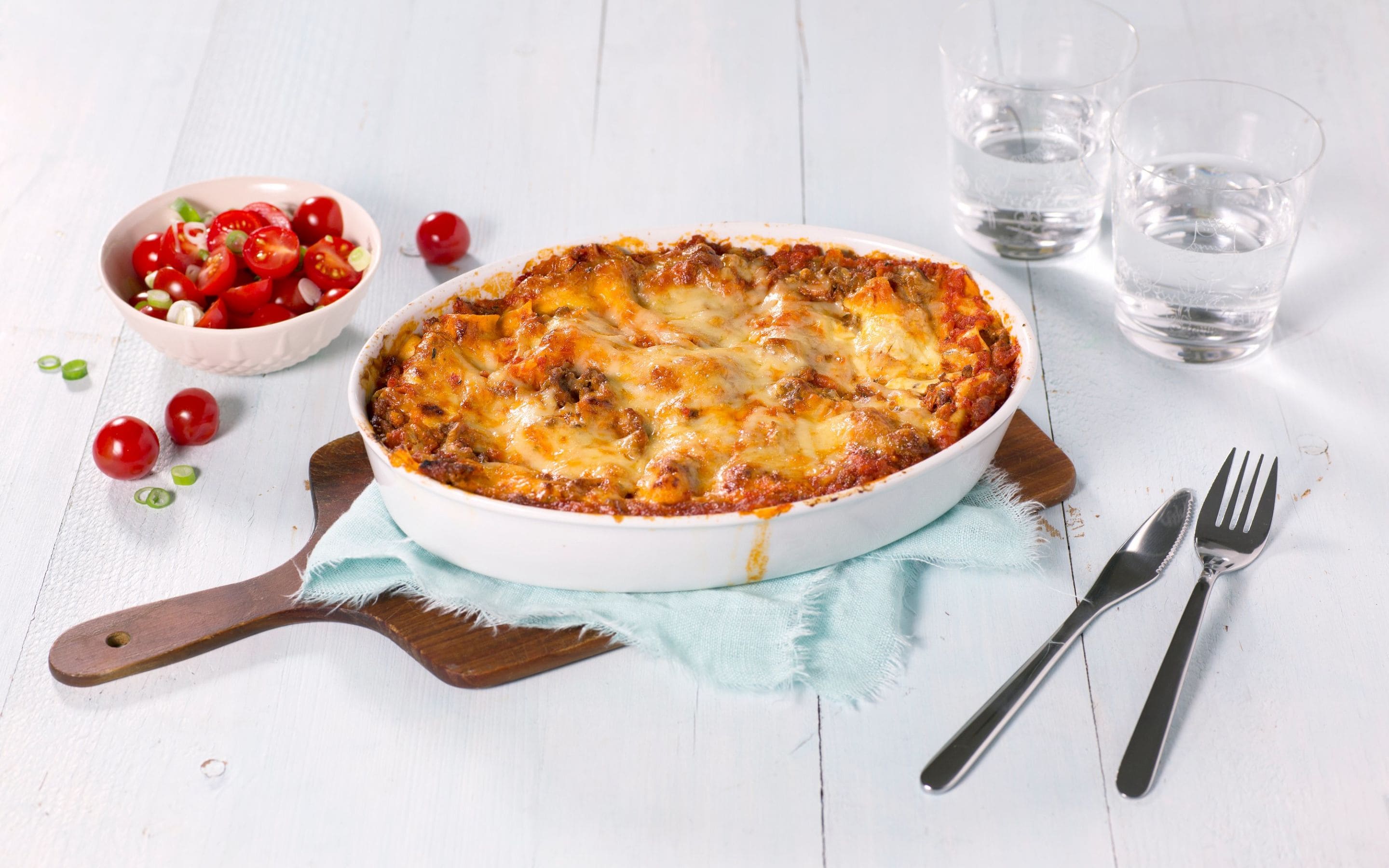 Lasagne med kjøtt- og grønnsakssaus