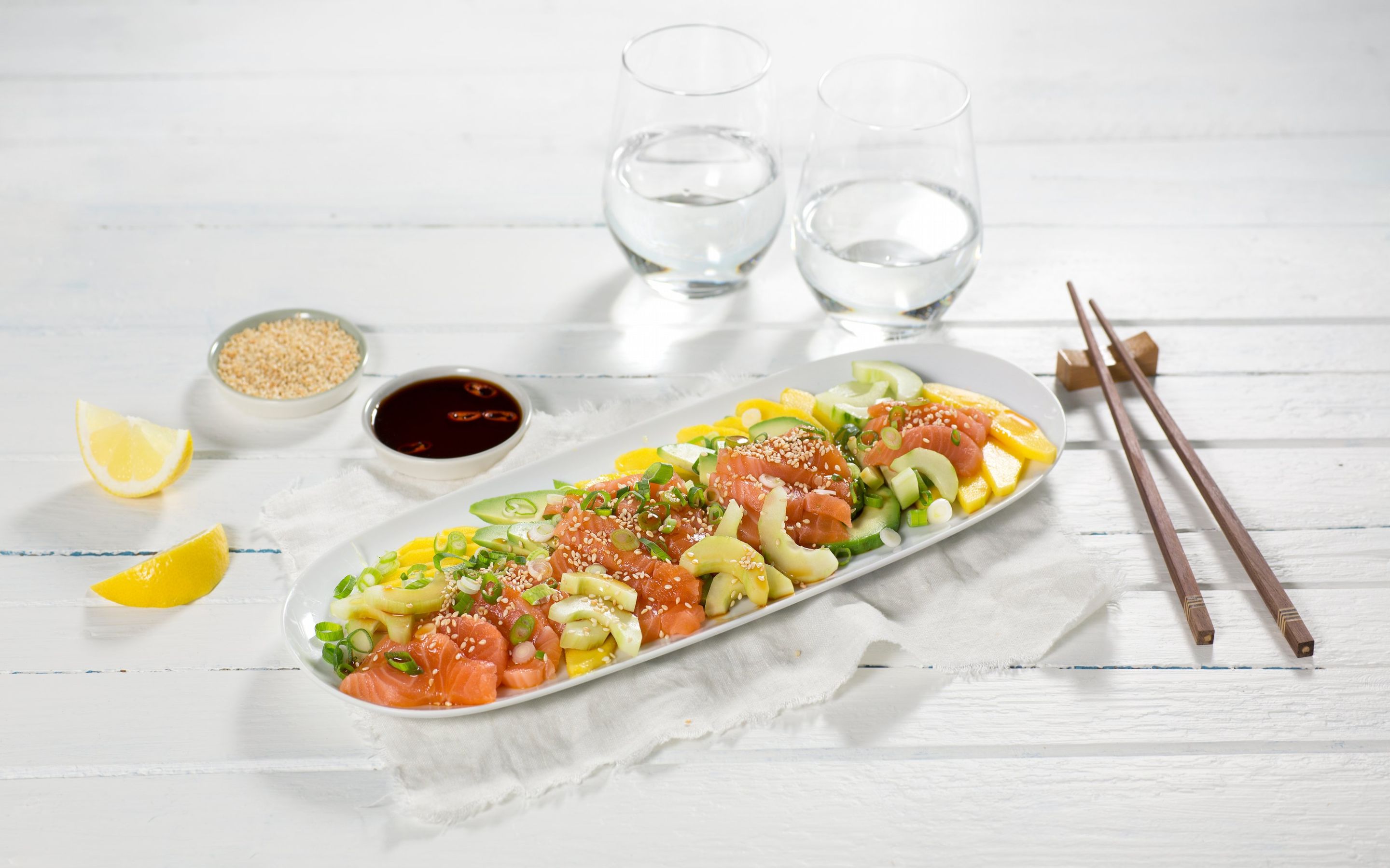 Sushisalat med asiatisk dressing