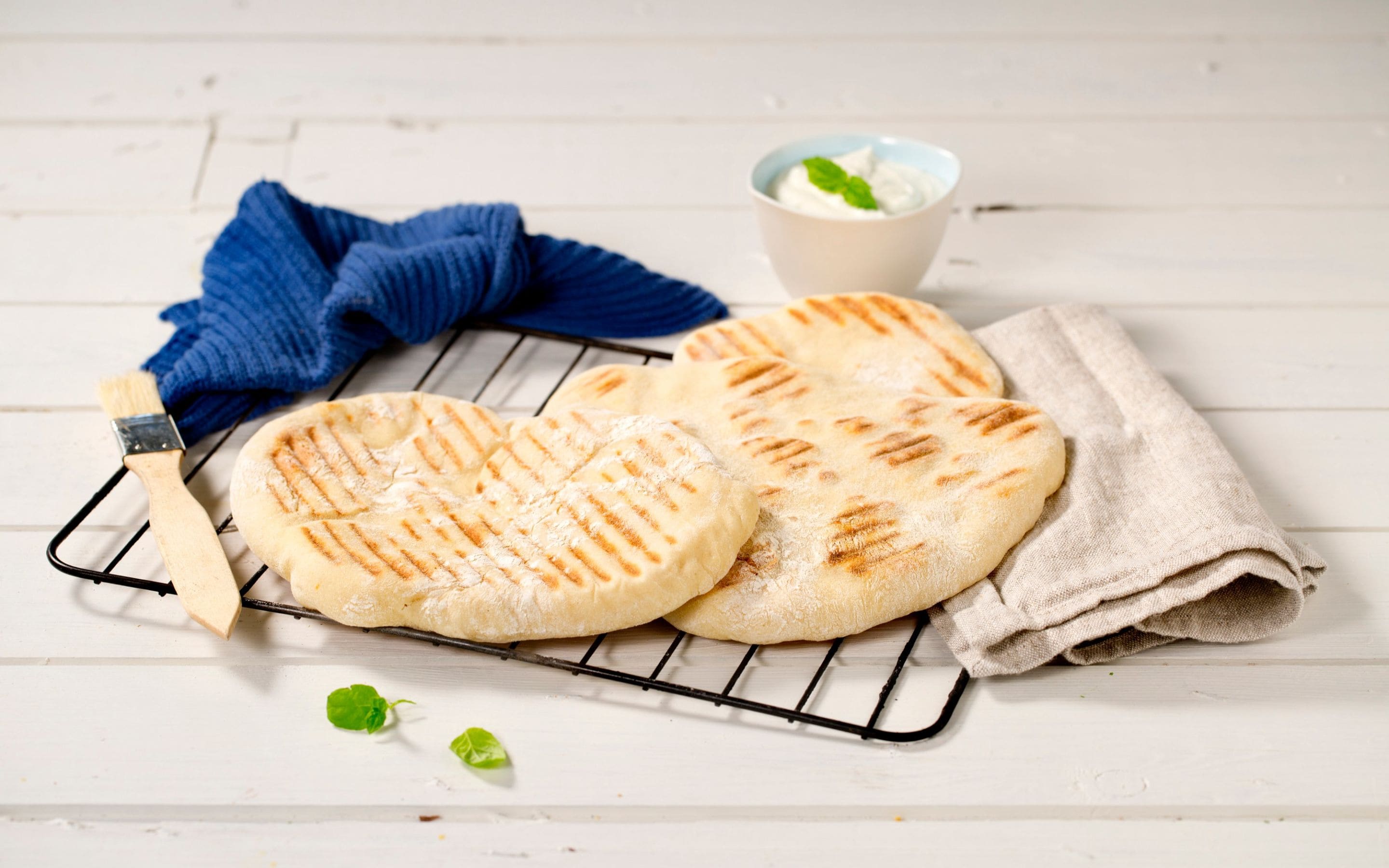 Grillet naanbrød