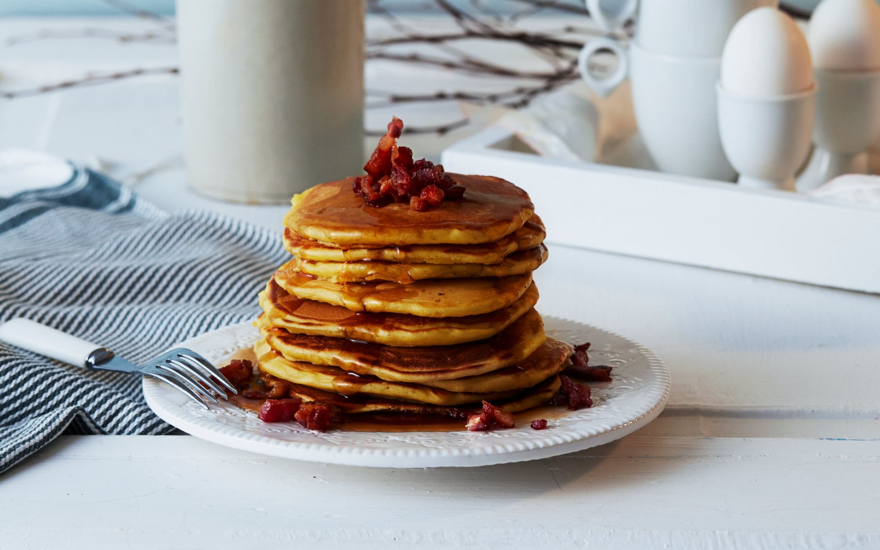 Amerikanske pannekaker med syrnet melk