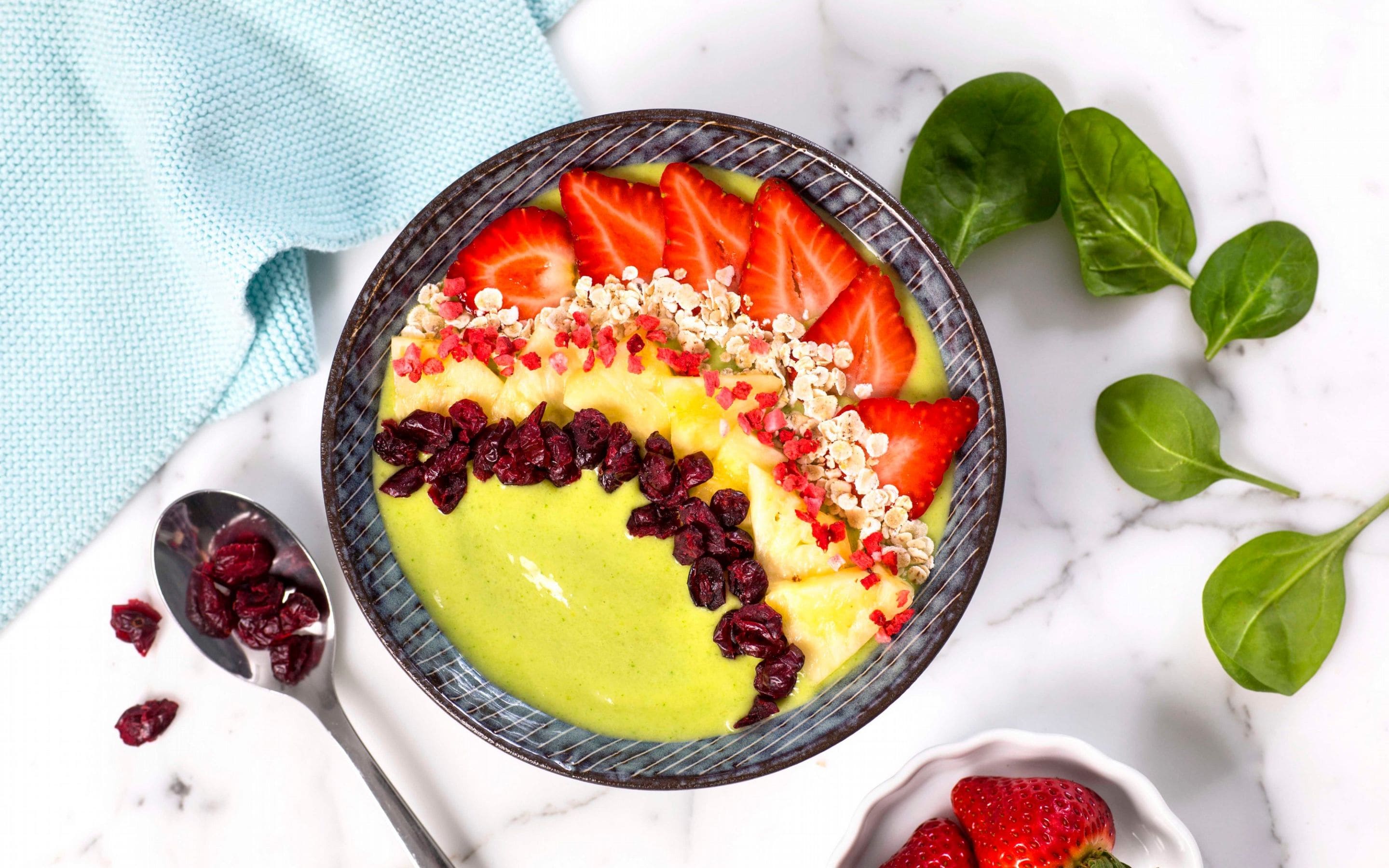Smoothie bowl med spinat