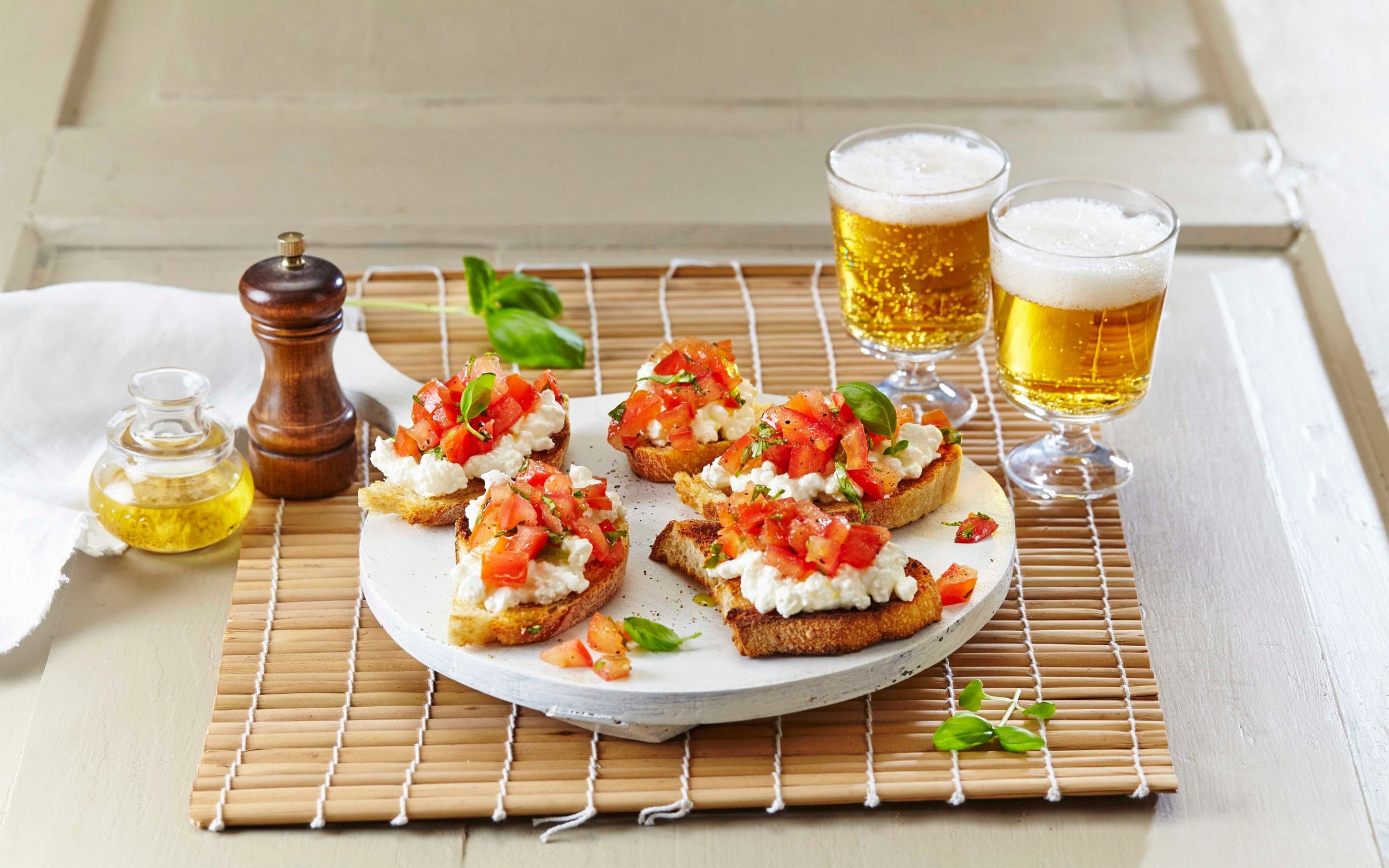 Bruschetta med cottage cheese