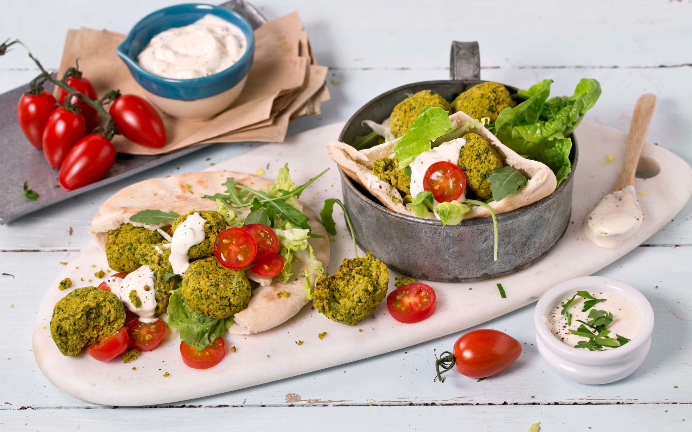 Bakt grønn falafel