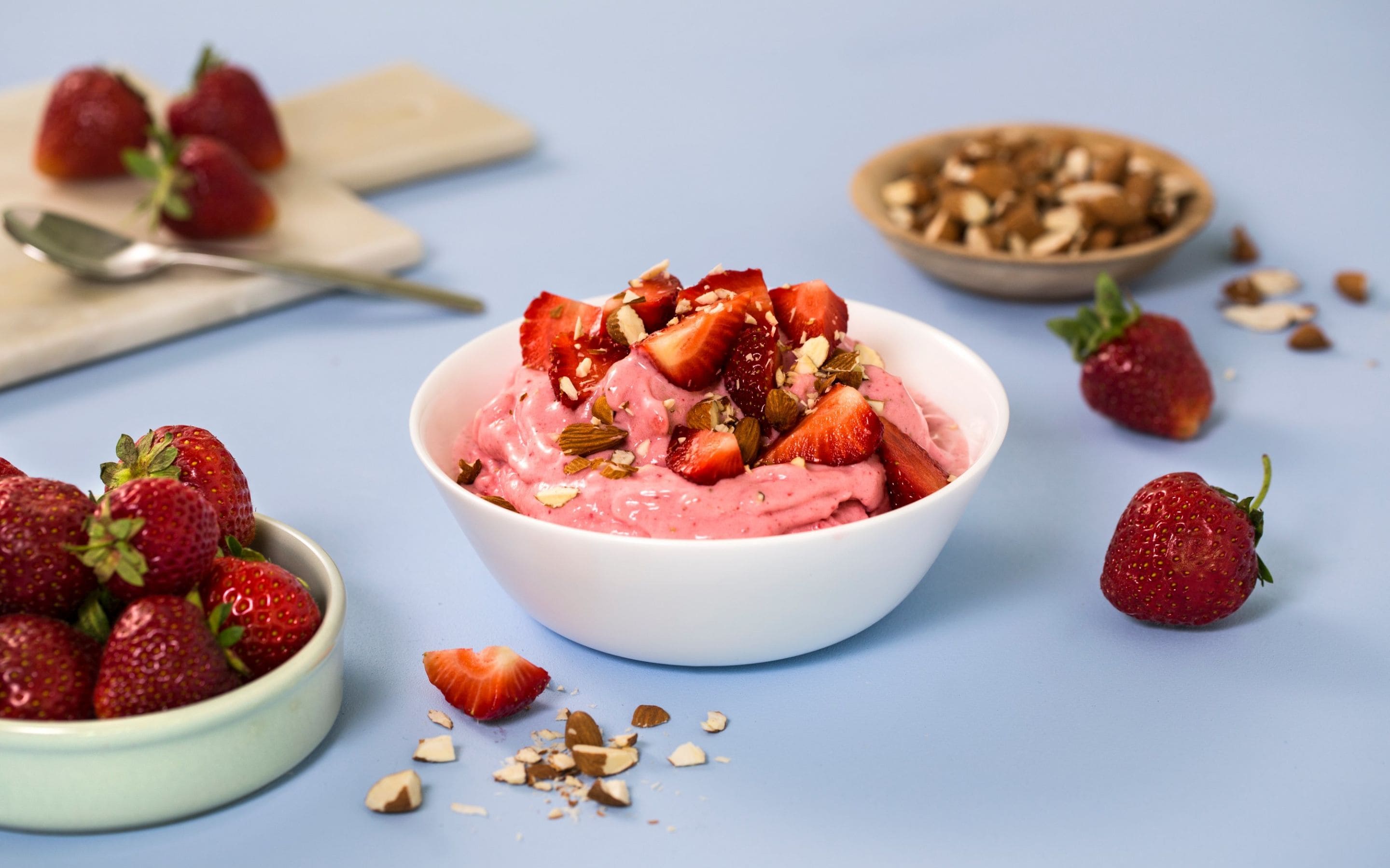 Frozen Yoghurt med jordbær og banan