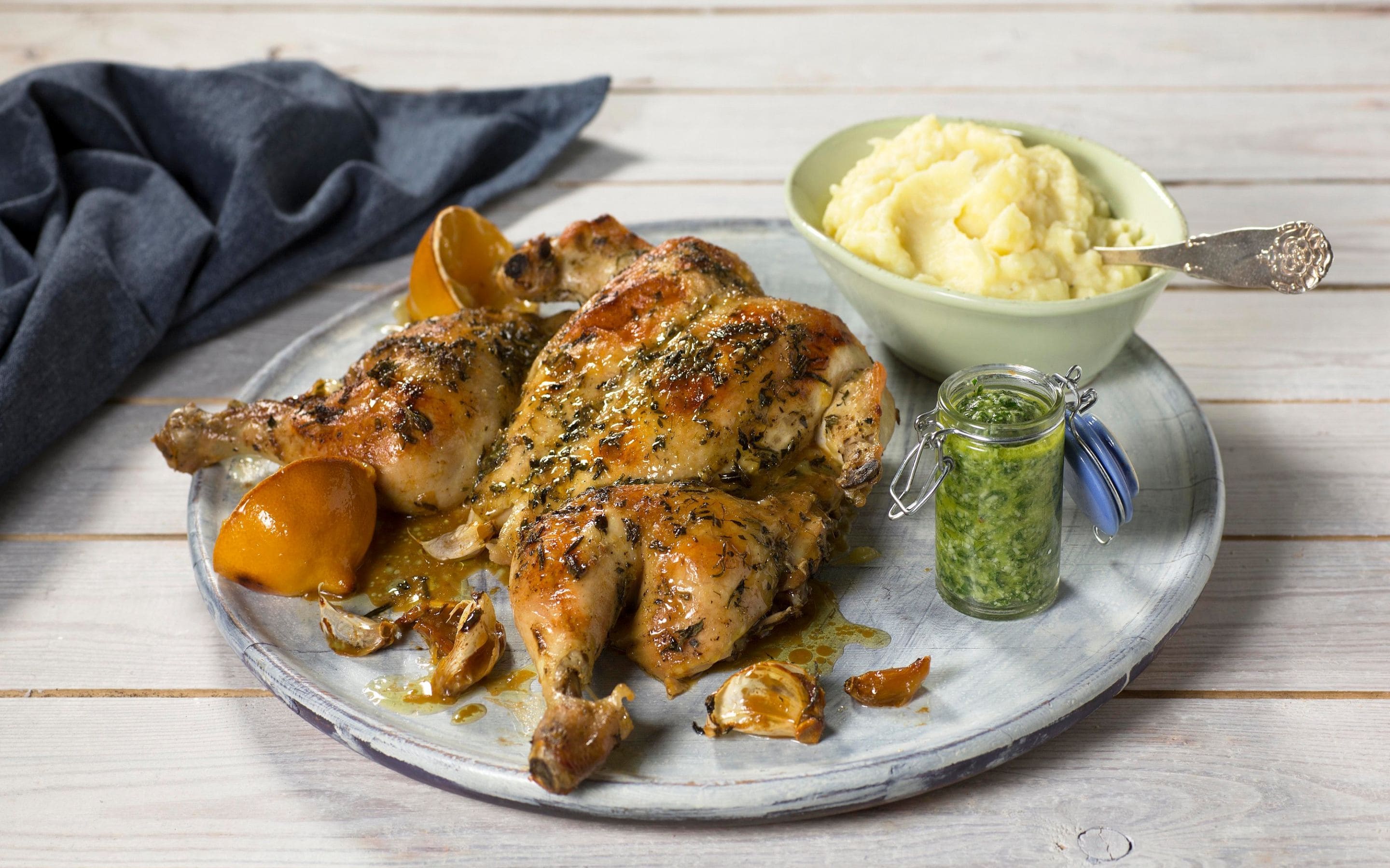 Sitronstekt kylling med salsa verde