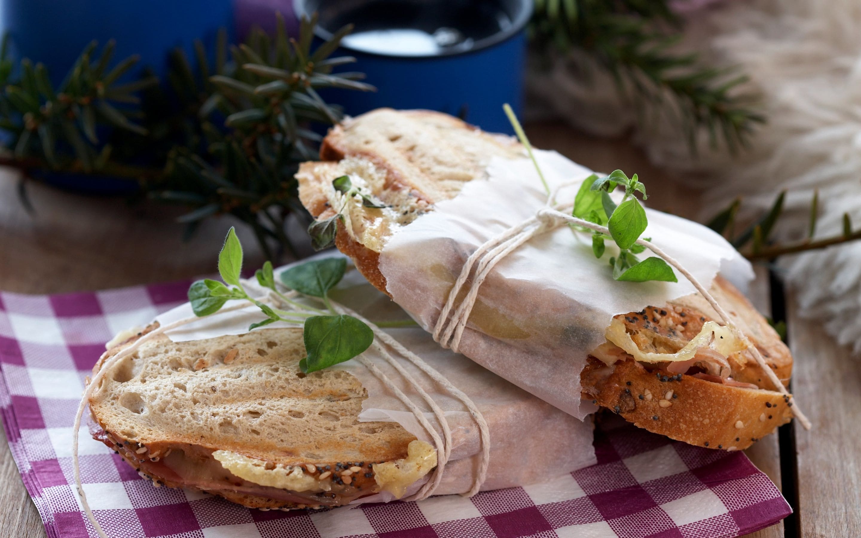 Sandwich med parmaskinke og Norvegia
