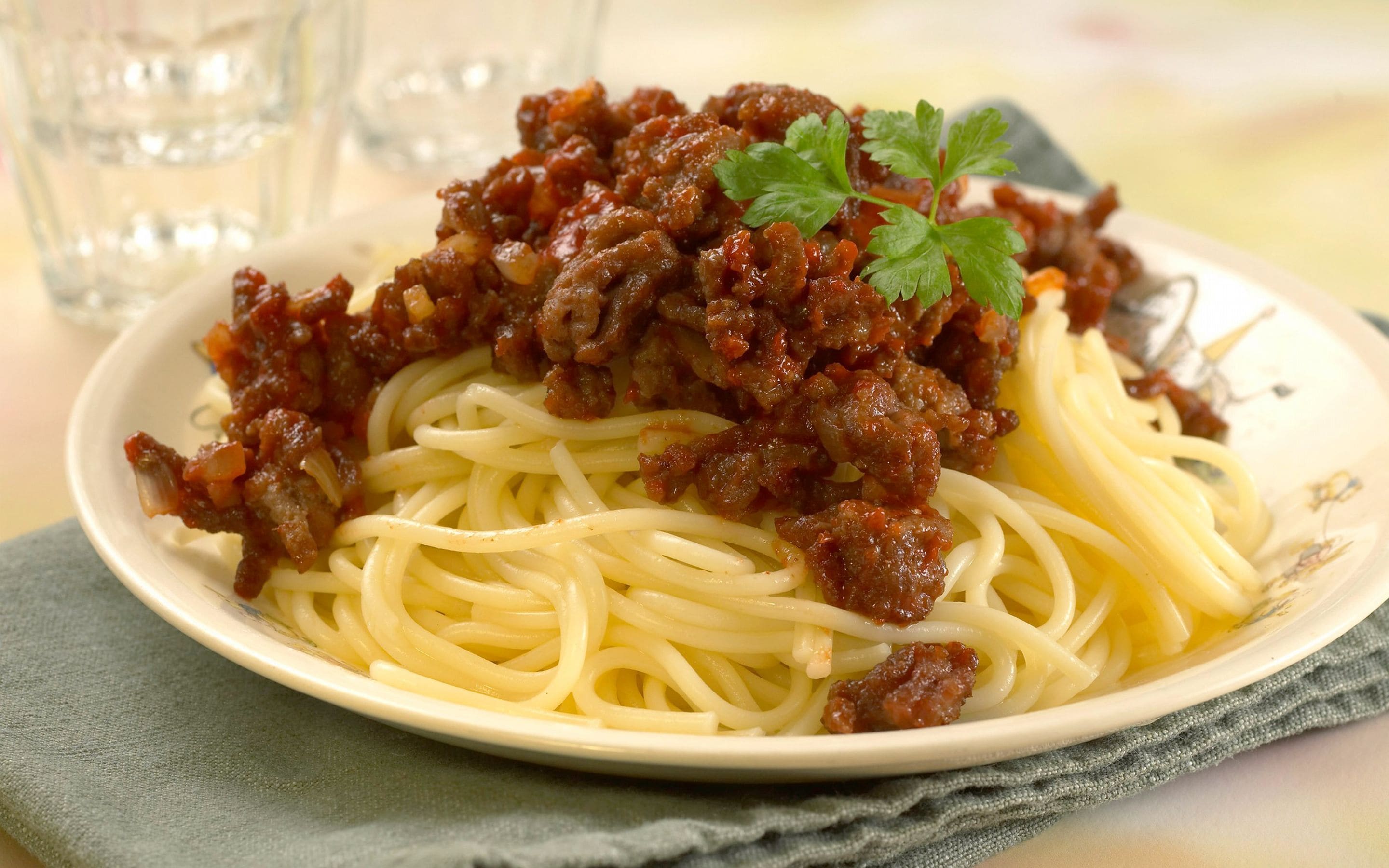 Spaghetti med kjøttdeig og ketchup