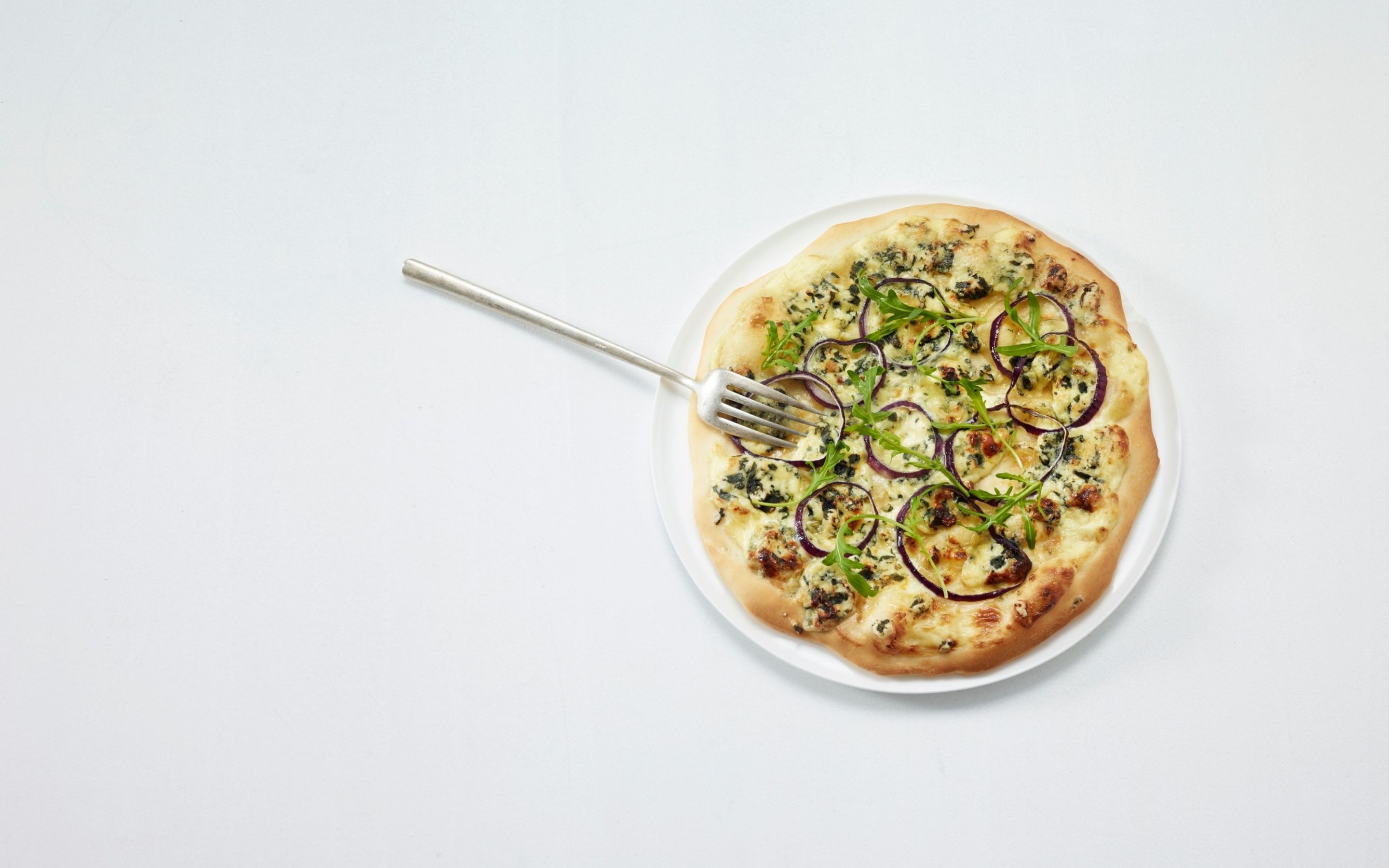 Hvit pizza med Norzola