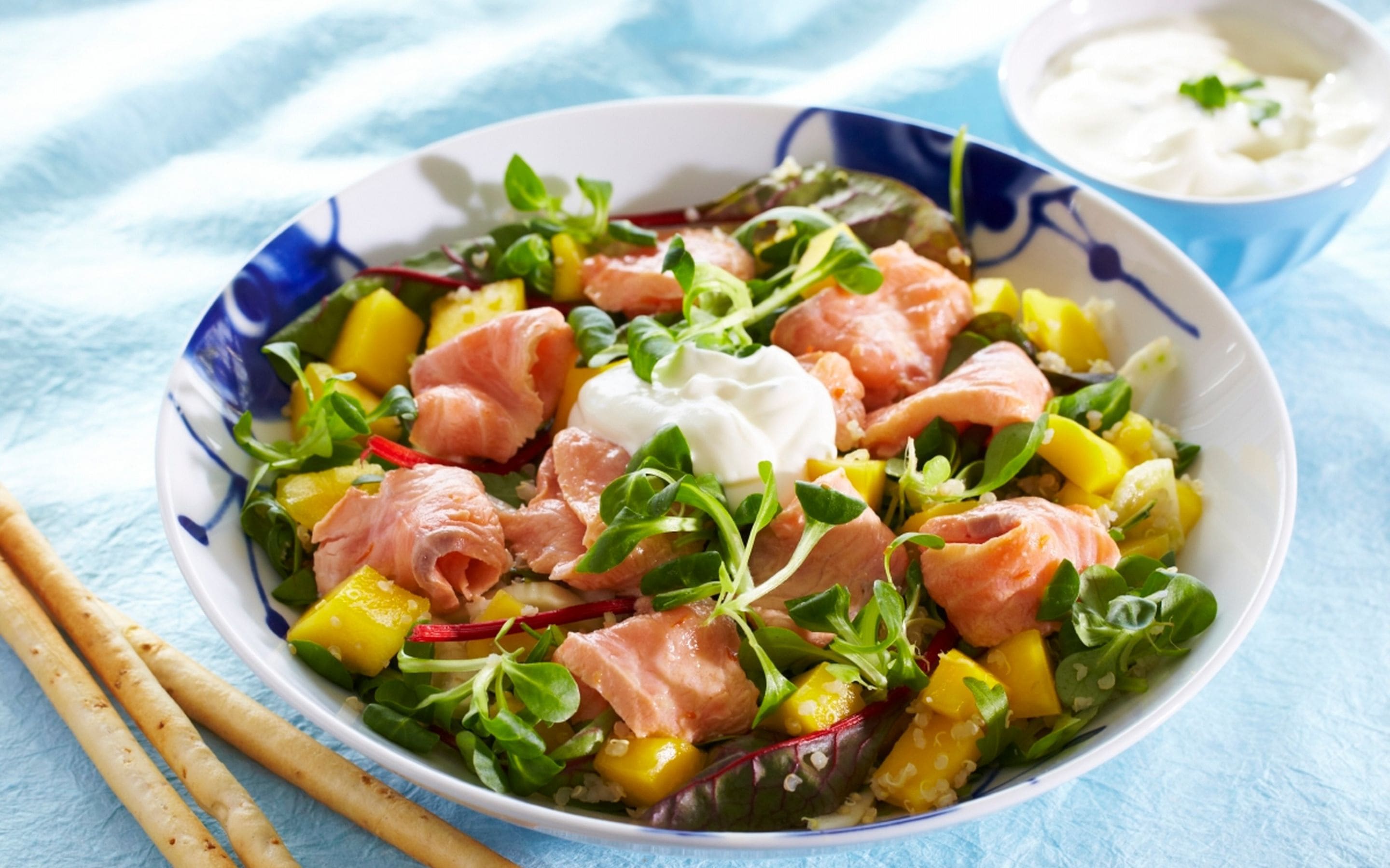 Salat med ceviche og koriander
