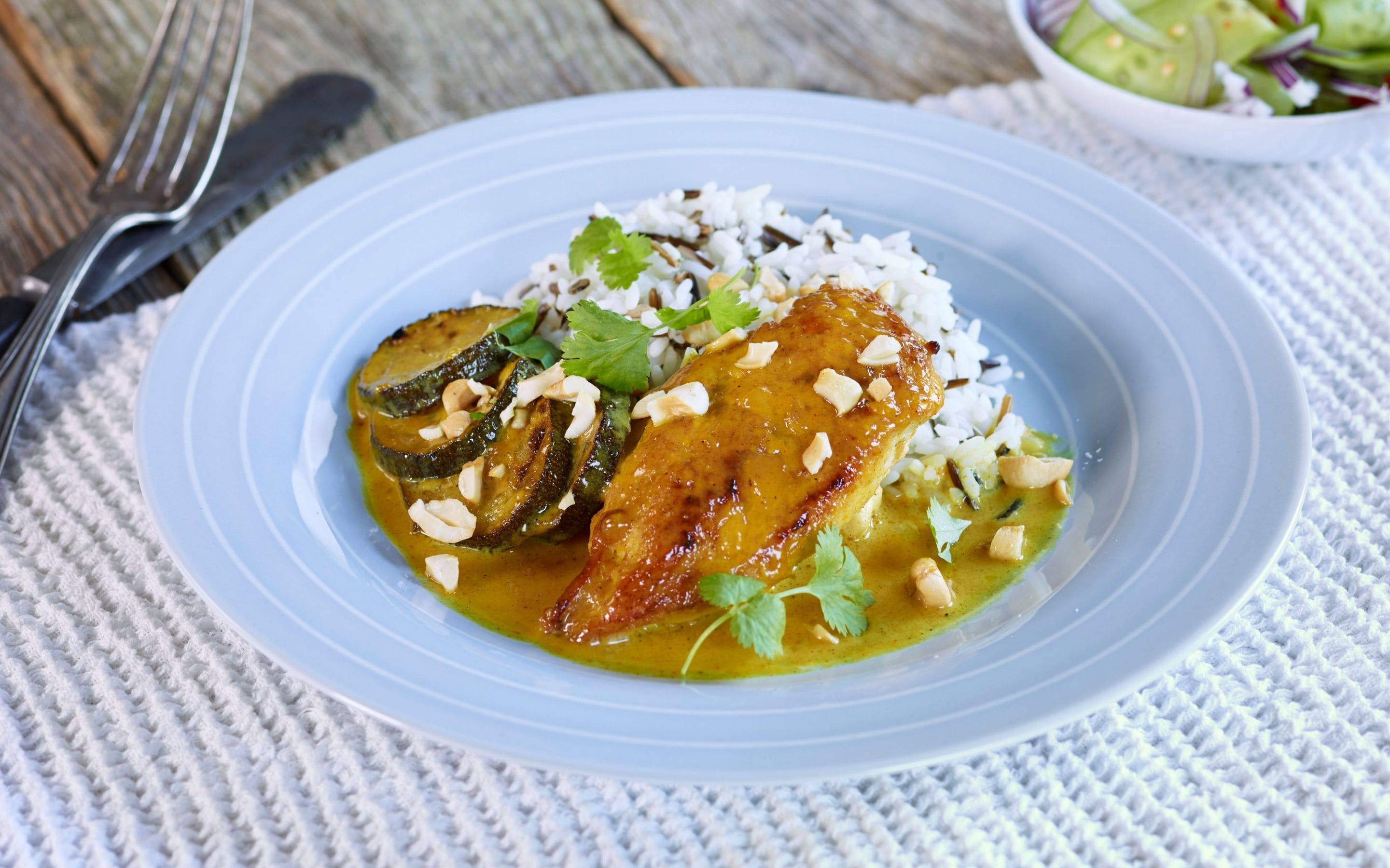 Kylling og squash i mango chutneysaus