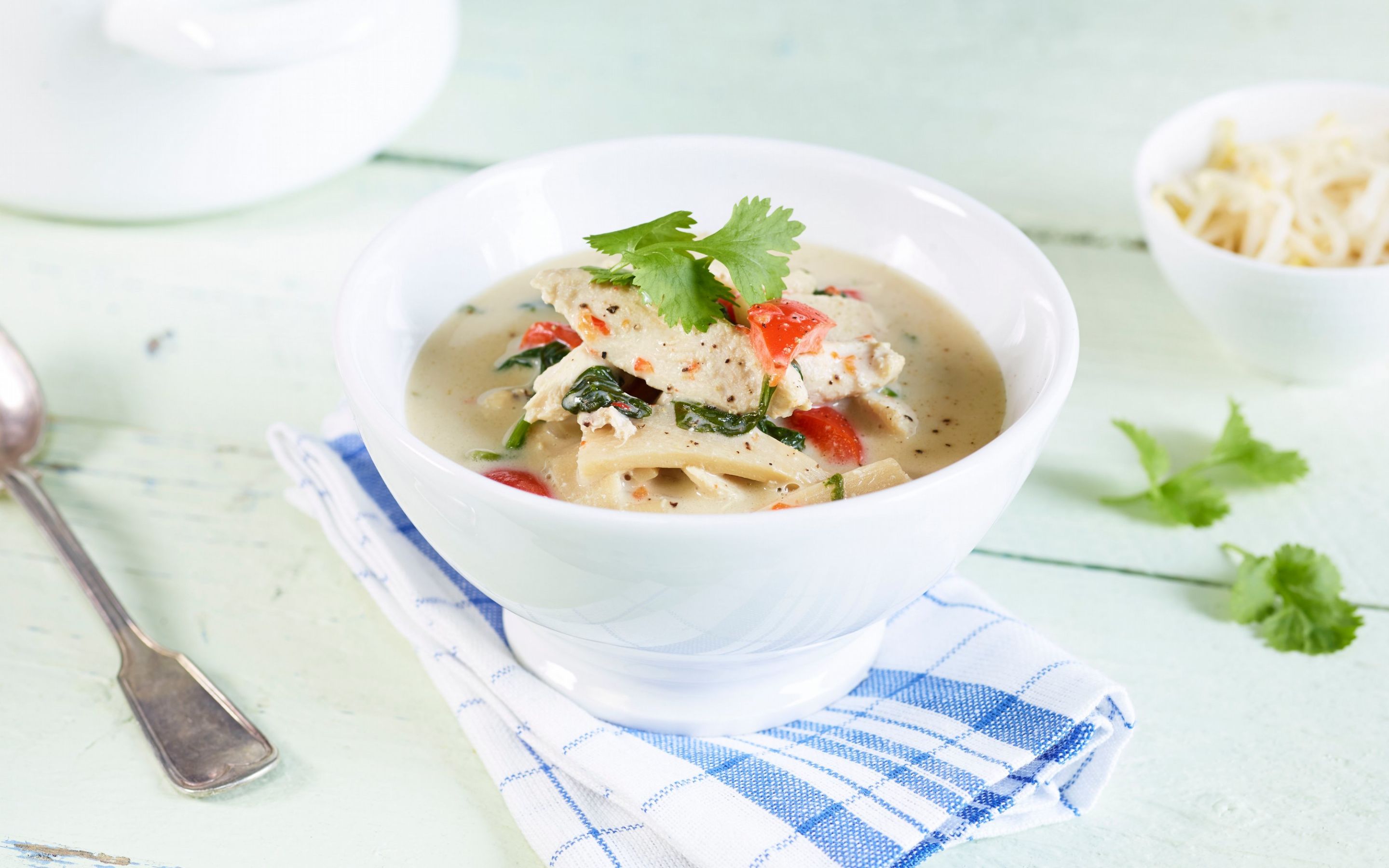 Kyllingsuppe med kokosmelk