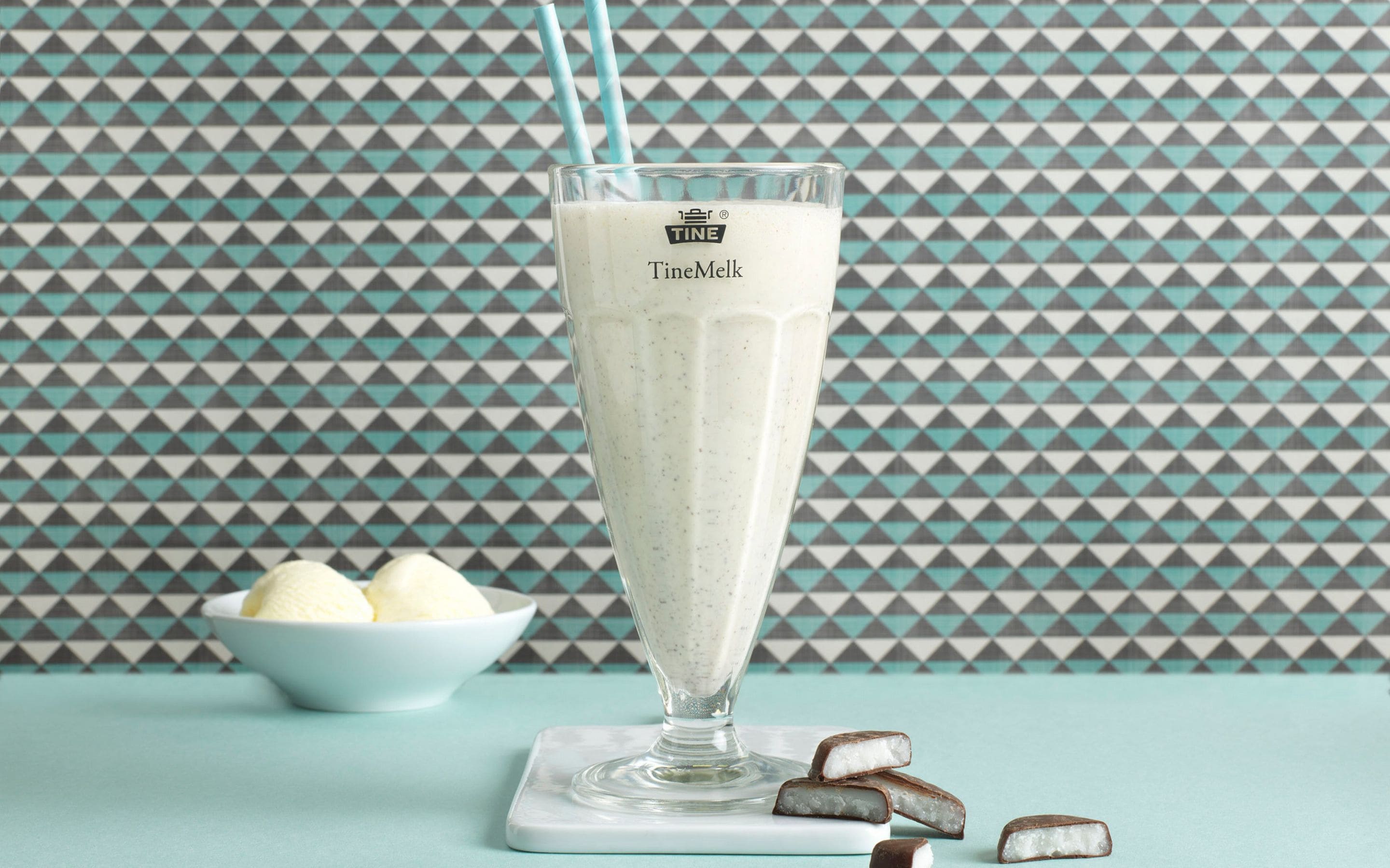 Vaniljemilkshake med mintsjokolade