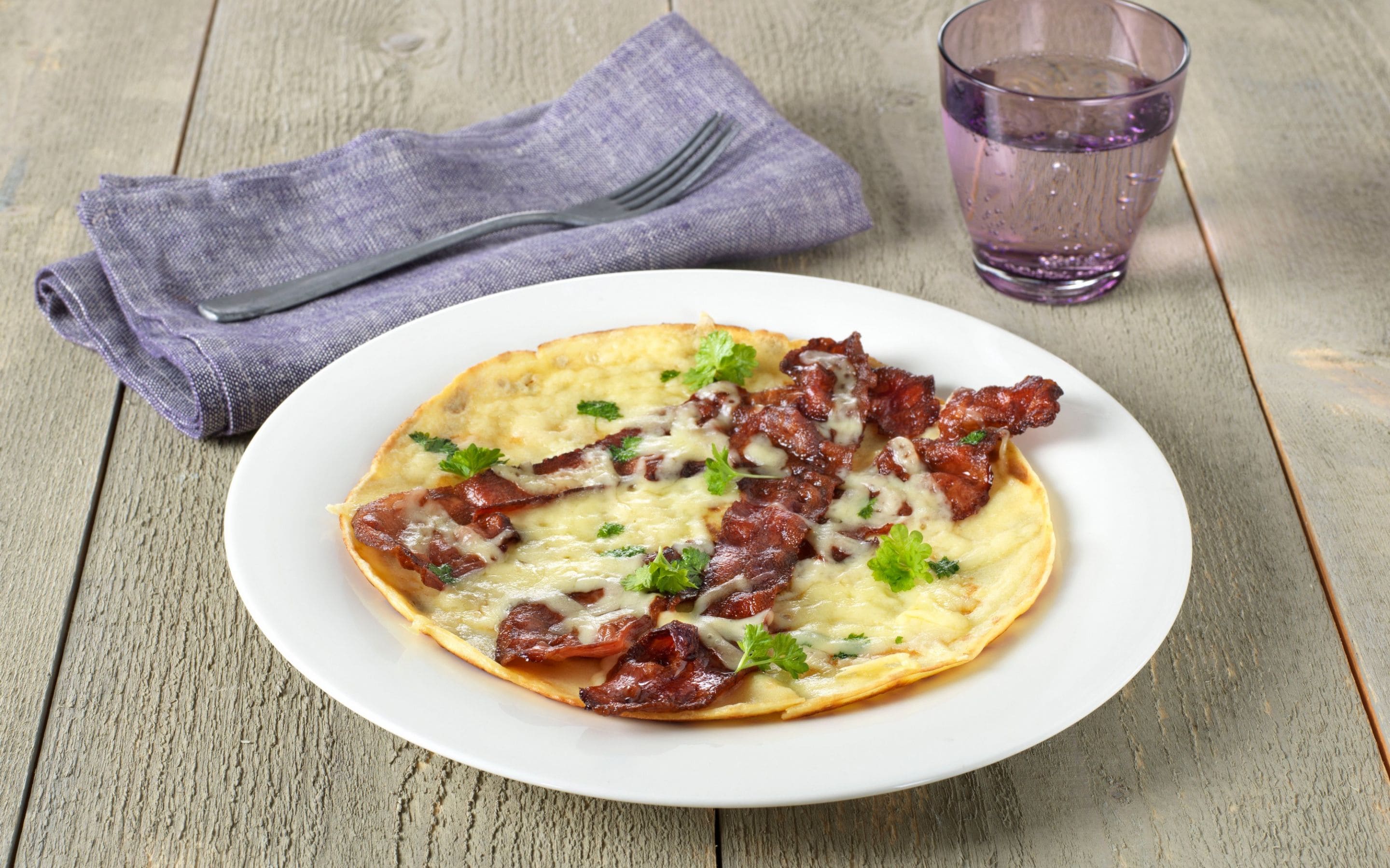 Pannekaker med bacon