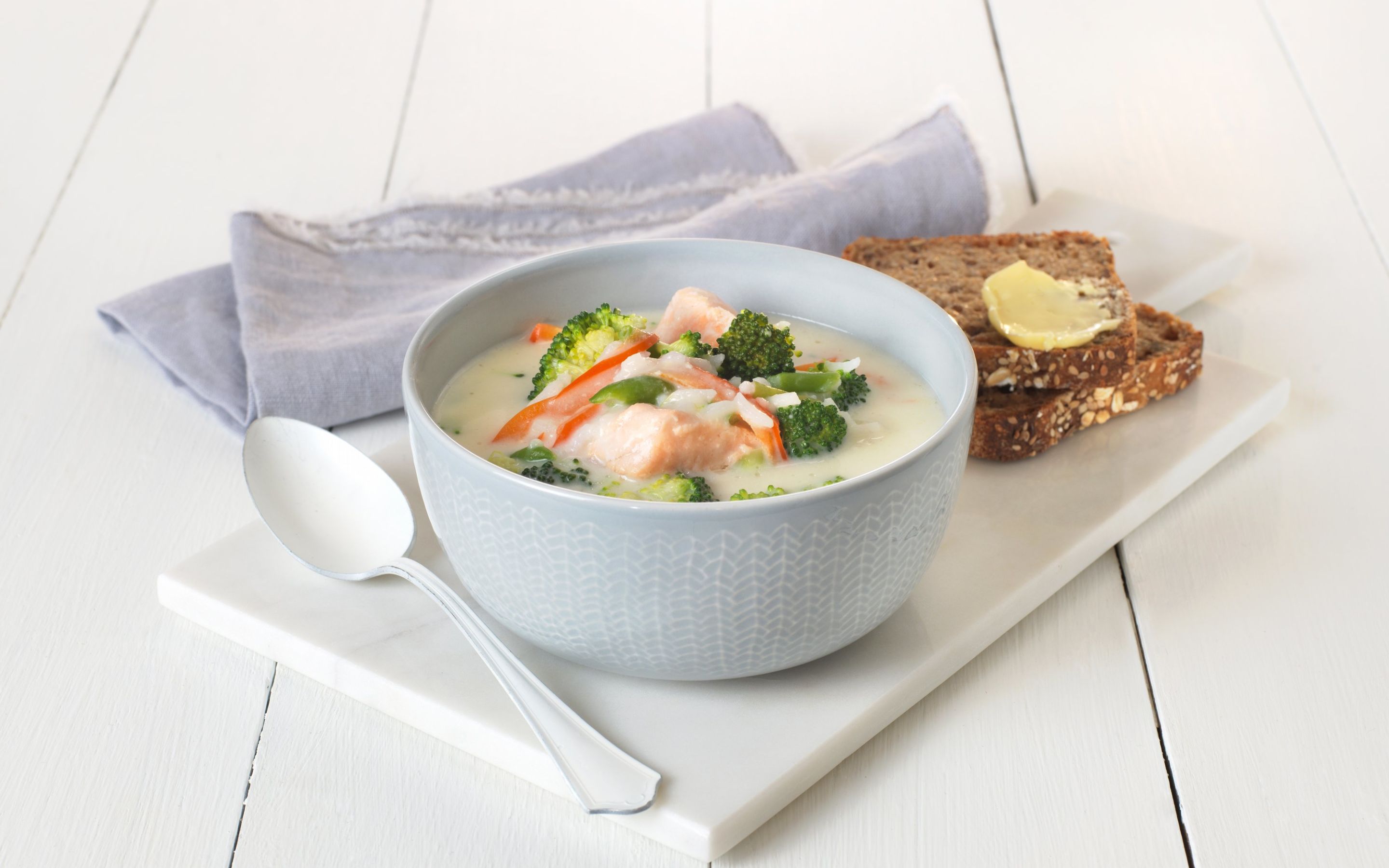 Laksesuppe med ris