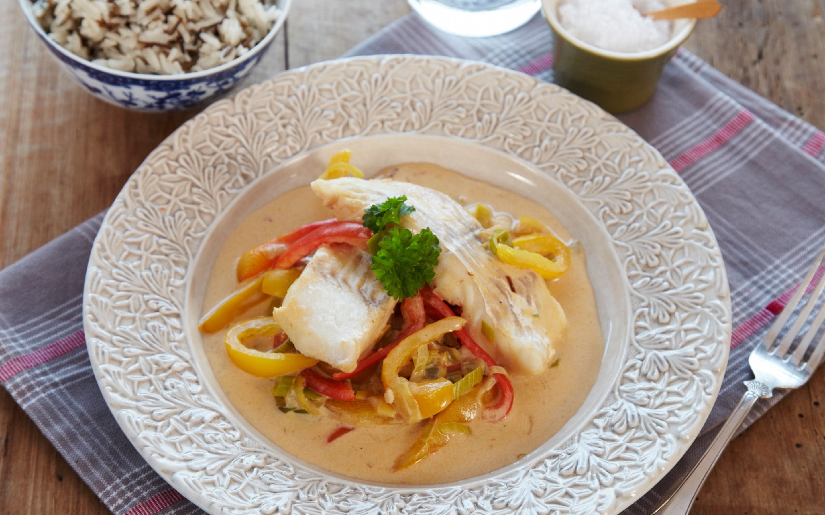 Sweet chiligryte med fisk