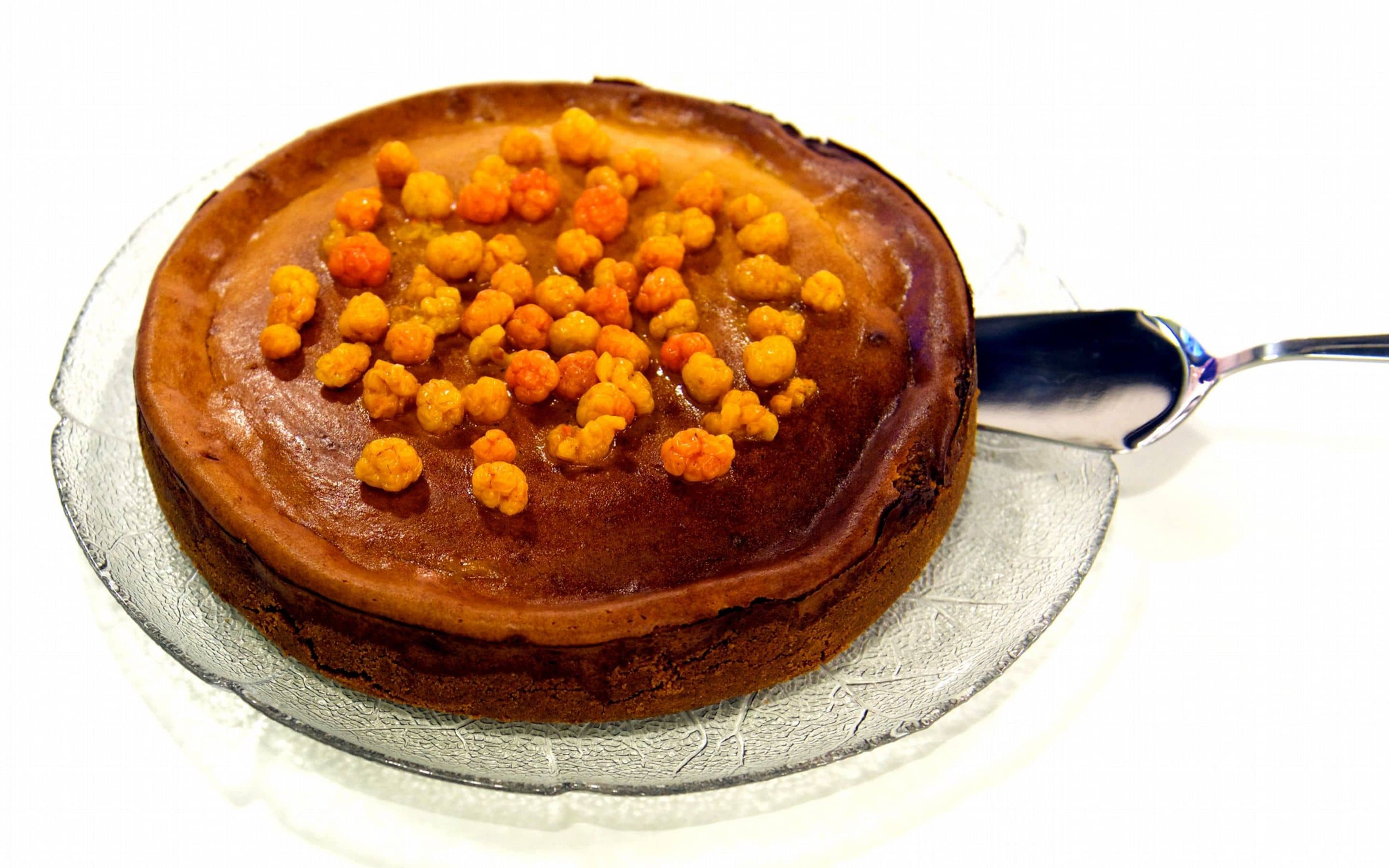 Ostekake med multebær american style