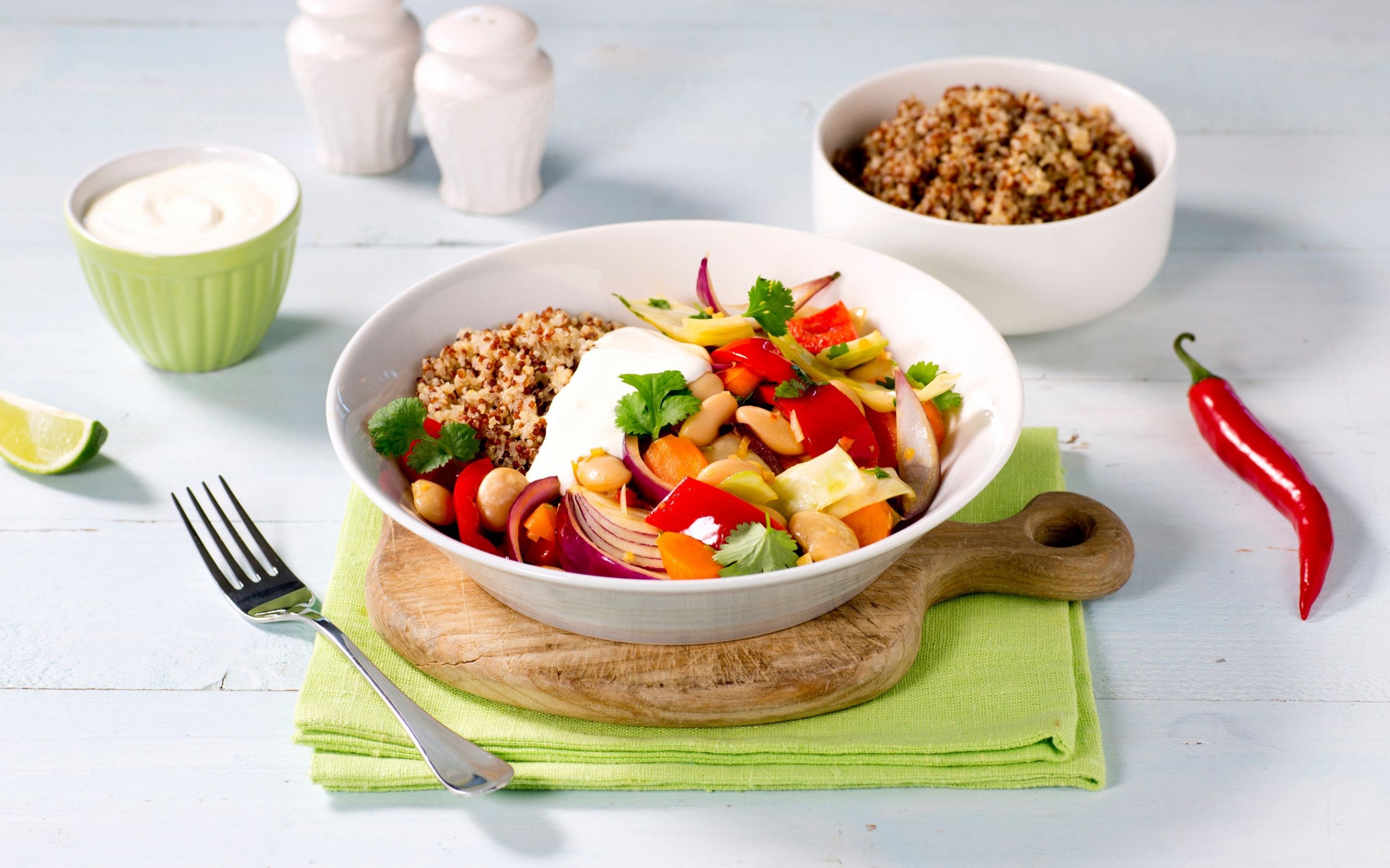 Vegetarwok med quinoa