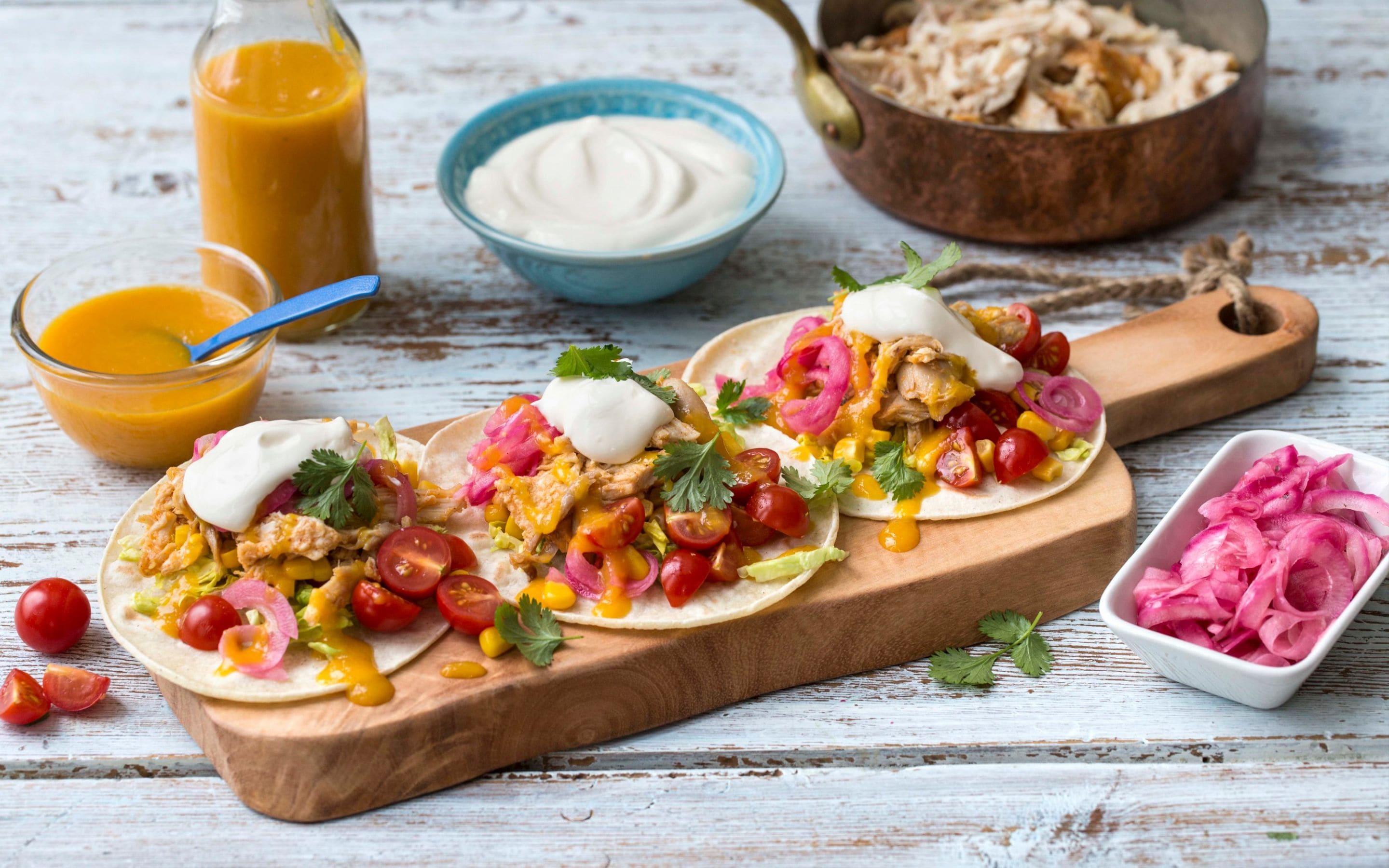 Pulled chicken-taco