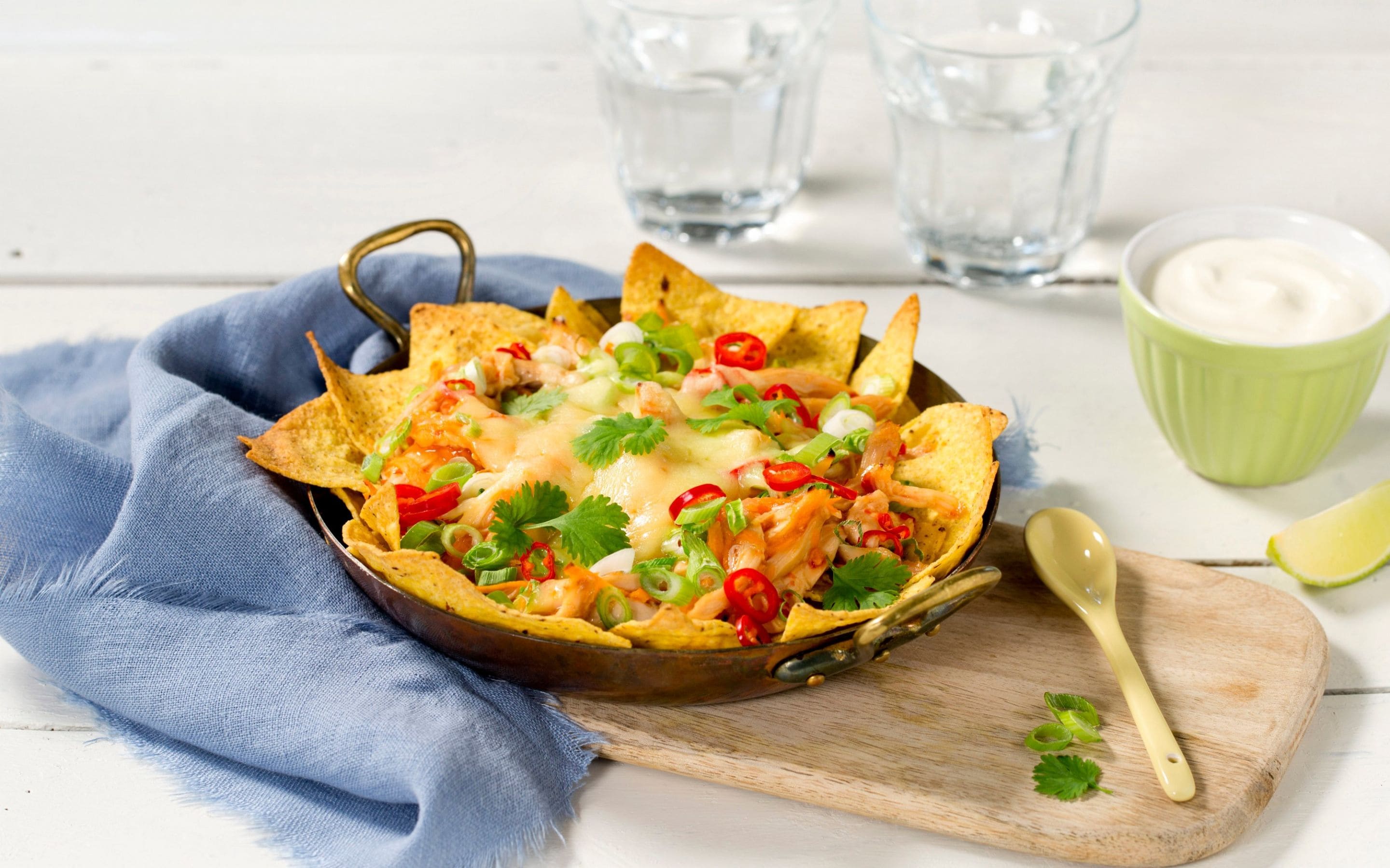 Nachos med asiatisk vri