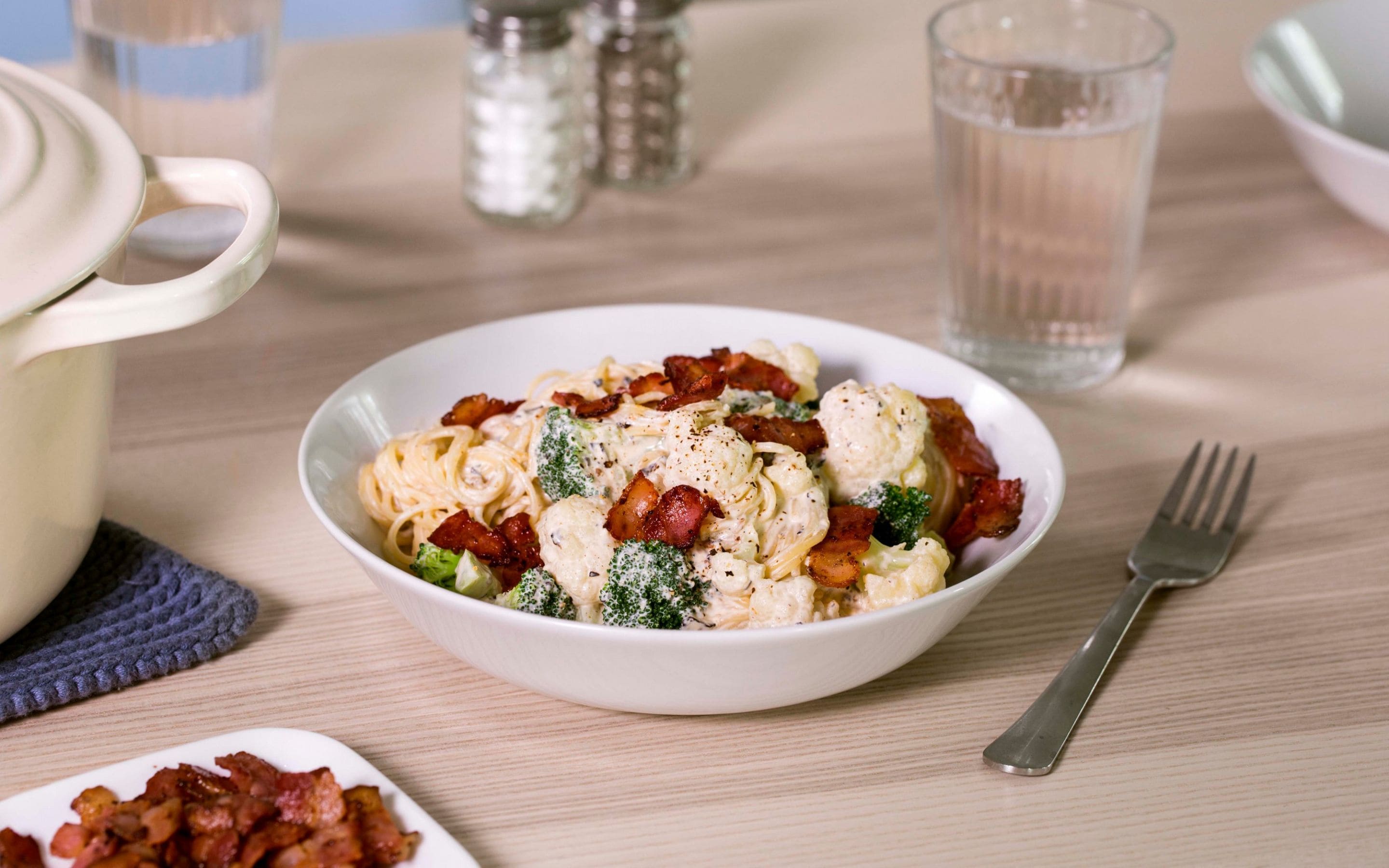 Pasta med bacon