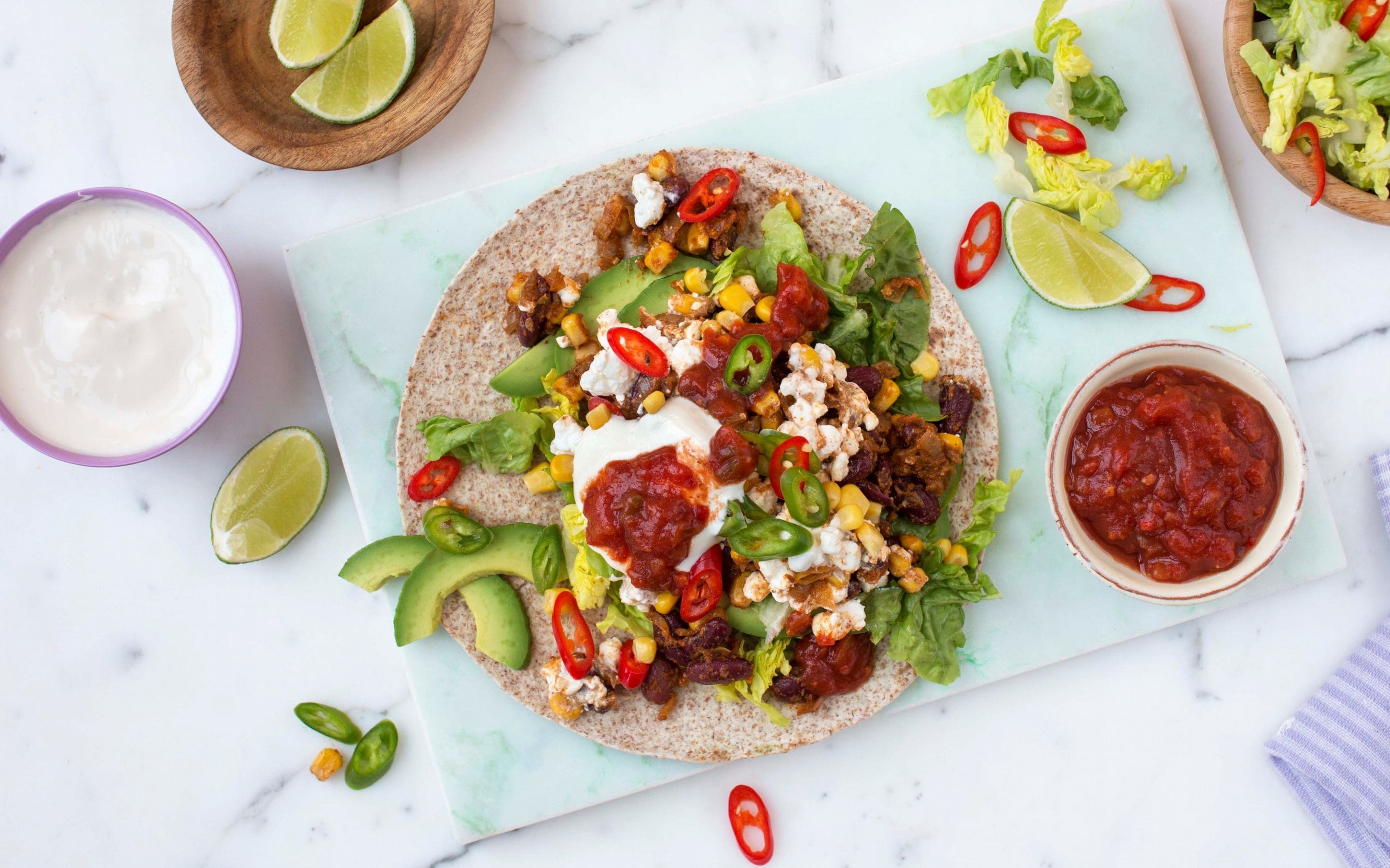 Cottage cheese-taco