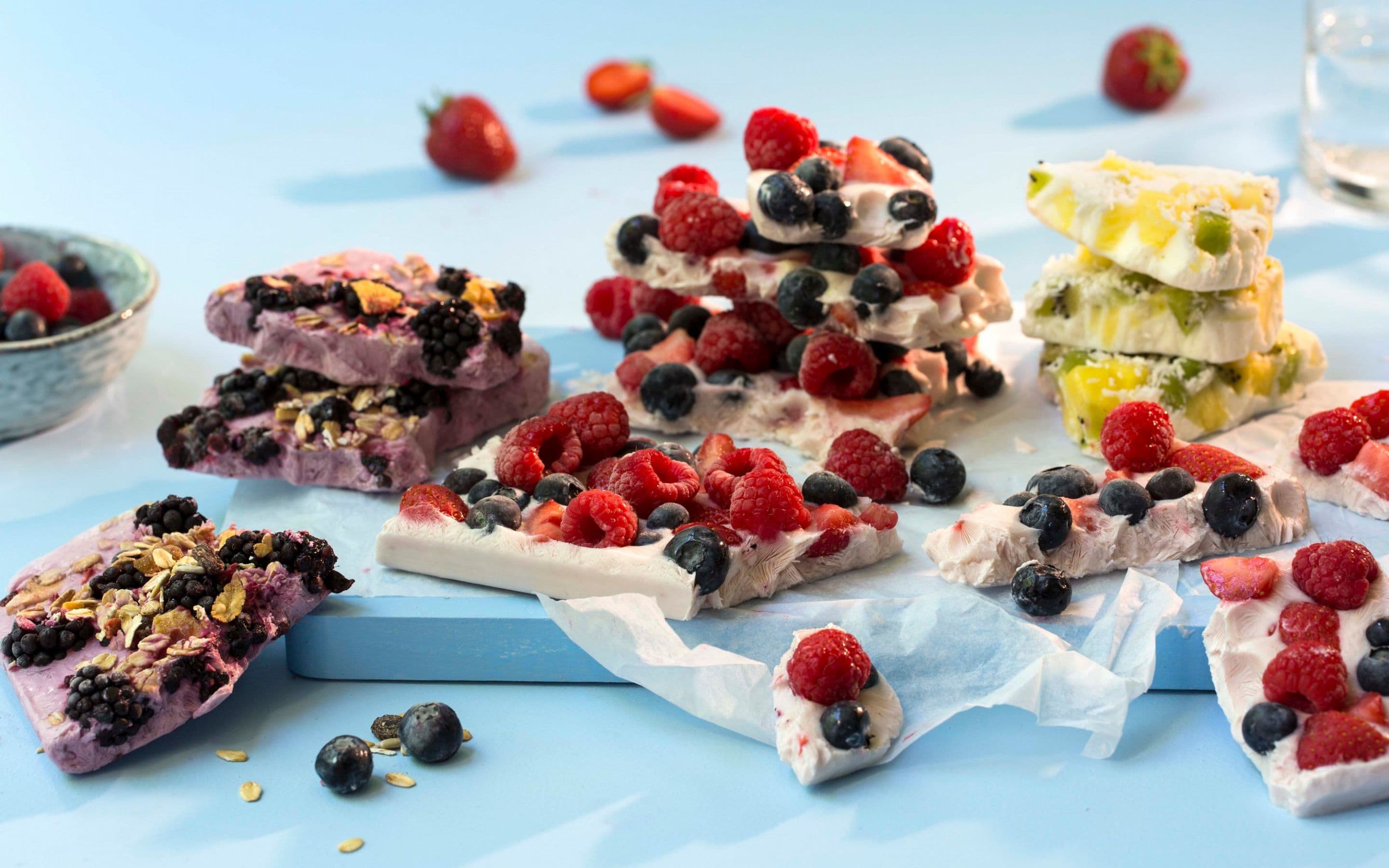 Frozen yoghurt-barer