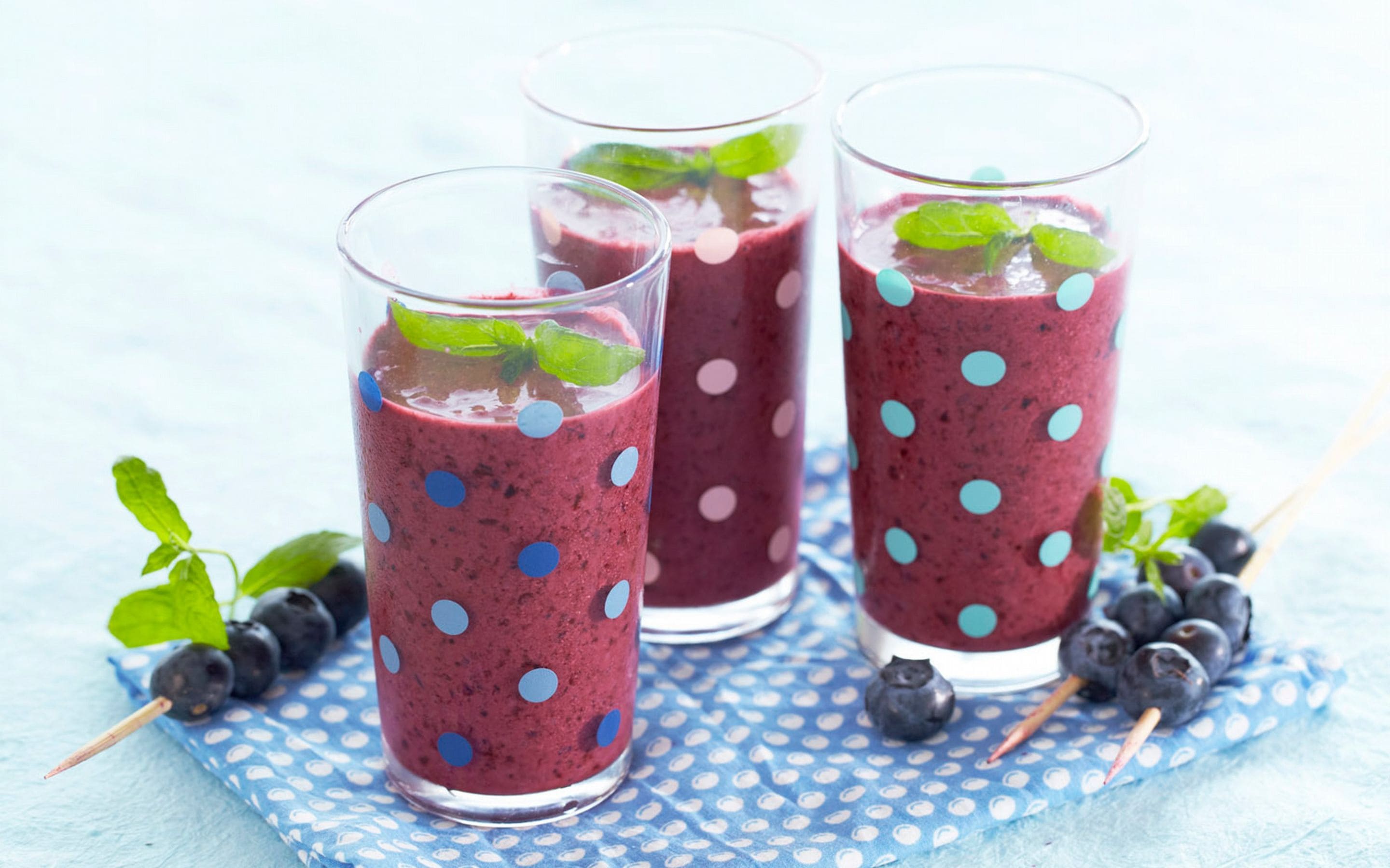 Smoothie kjølig blåbær