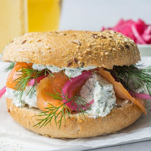 Bagel med laks og Snøfrisk® 