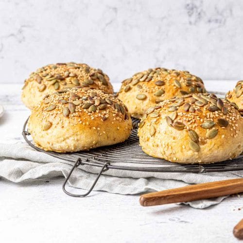 Hamburgerbrød med Cottage Cheese