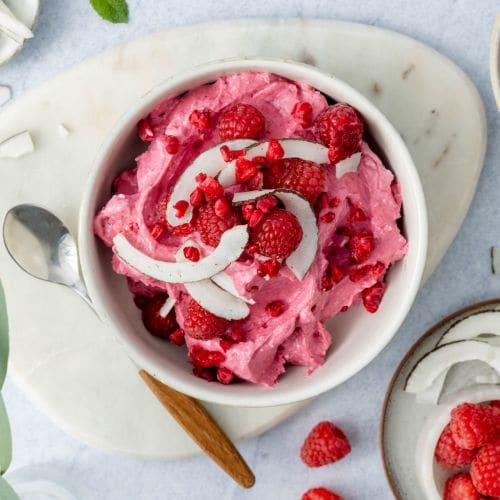 Hjemmelaget is med cottage cheese