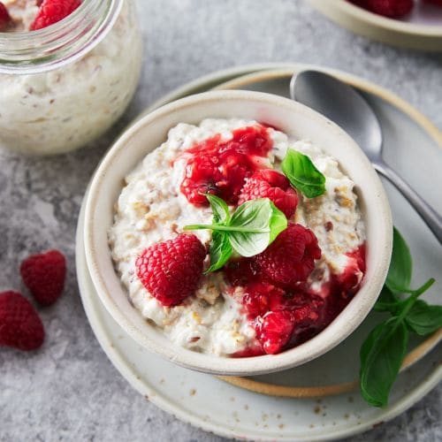 Kjøleskapsgrøt med cottage cheese