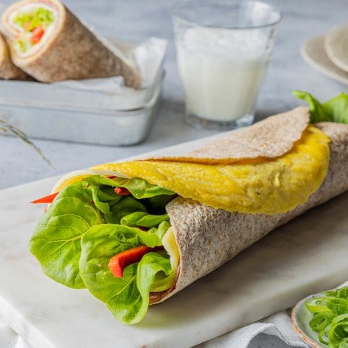 Omelettwrap med salami