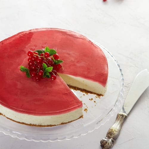 Ostekake med gelelokk