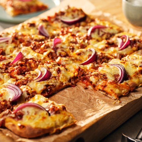 Pizza med kjøttdeig