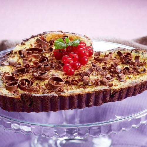 Hjerteostekake med sjokolade