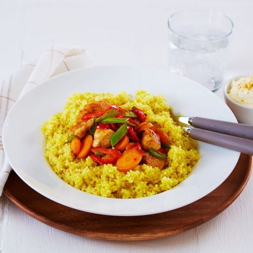 Sprø kylling med couscous