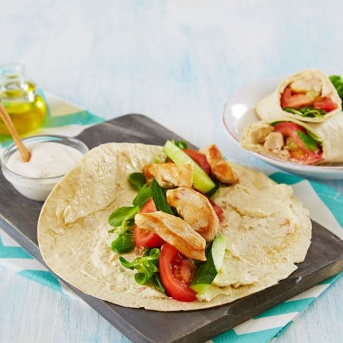 Wrap med krydret kylling