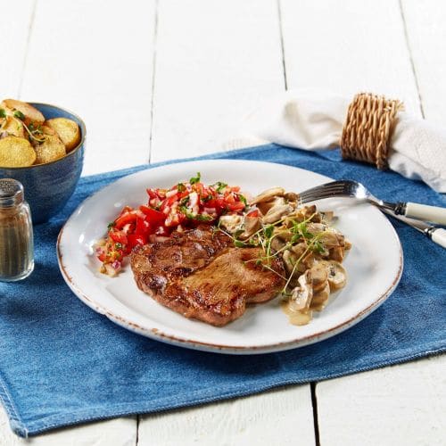 Koteletter med soppsaus