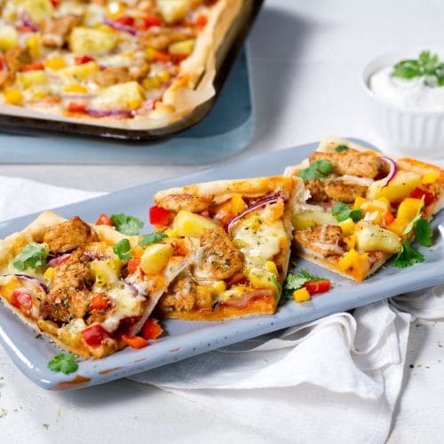 Pizza med tandoorikylling