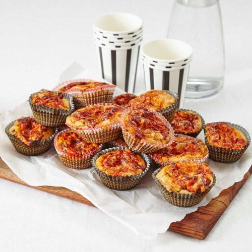 Lun muffins med ost og løk
